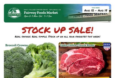 Fairway Foods Inc. (Palm Desert–Hemet Area, CA) Weekly Ad August 12 - 18, 2026