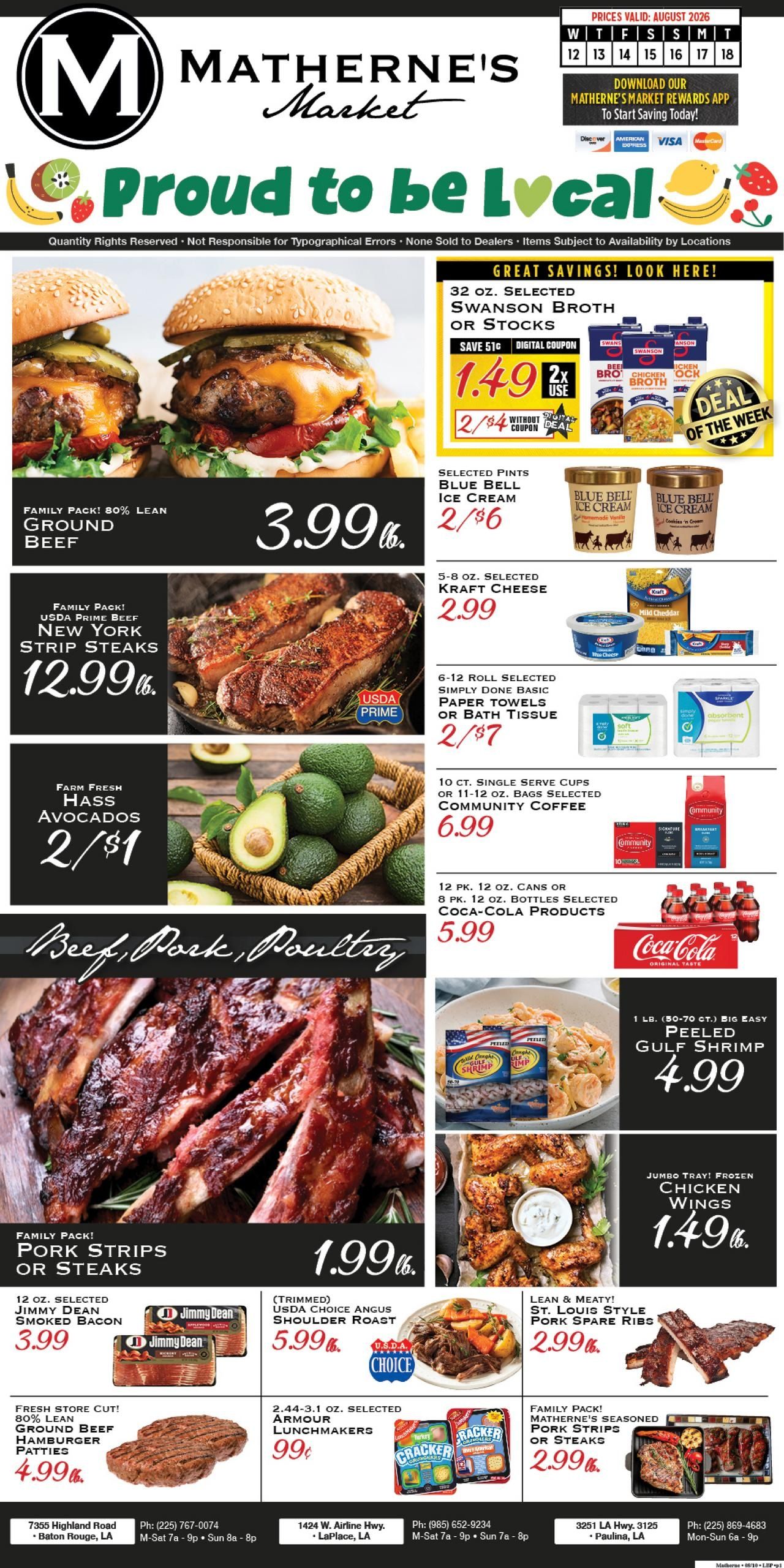 Matherne's Supermarket Weekly Ad August 12 - 18, 2026