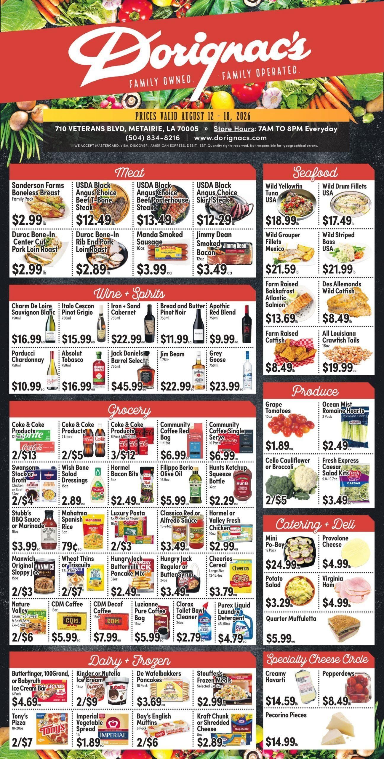 Dorignac's Food Center (New Orleans Area, LA) Weekly Ad August 12 - 18, 2026
