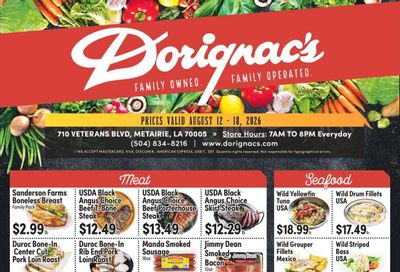 Dorignac's Food Center (New Orleans Area, LA) Weekly Ad August 12 - 18, 2026