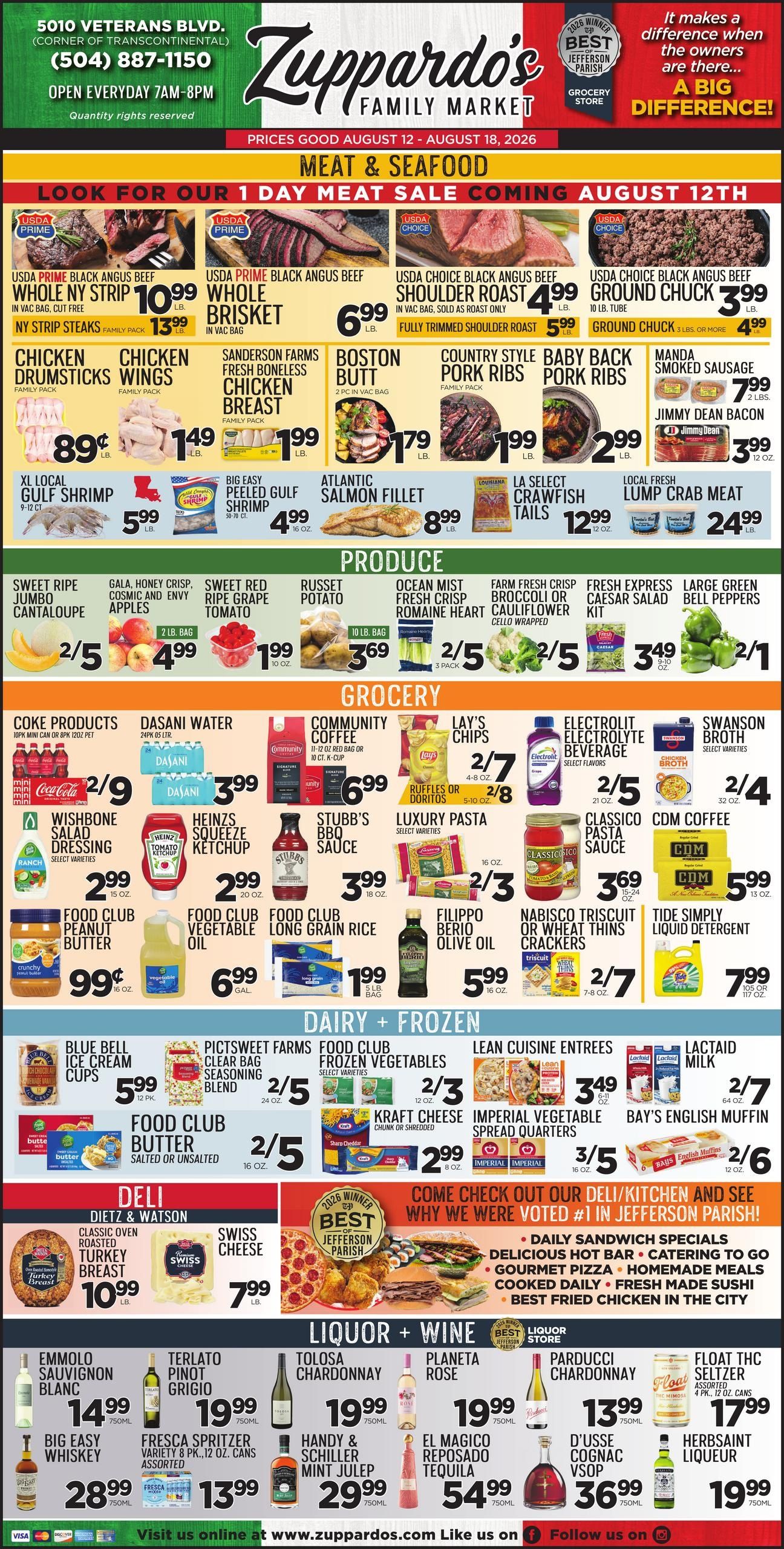 Zuppardo's (New Orleans Area, LA) Weekly Ad August 12 - 18, 2026