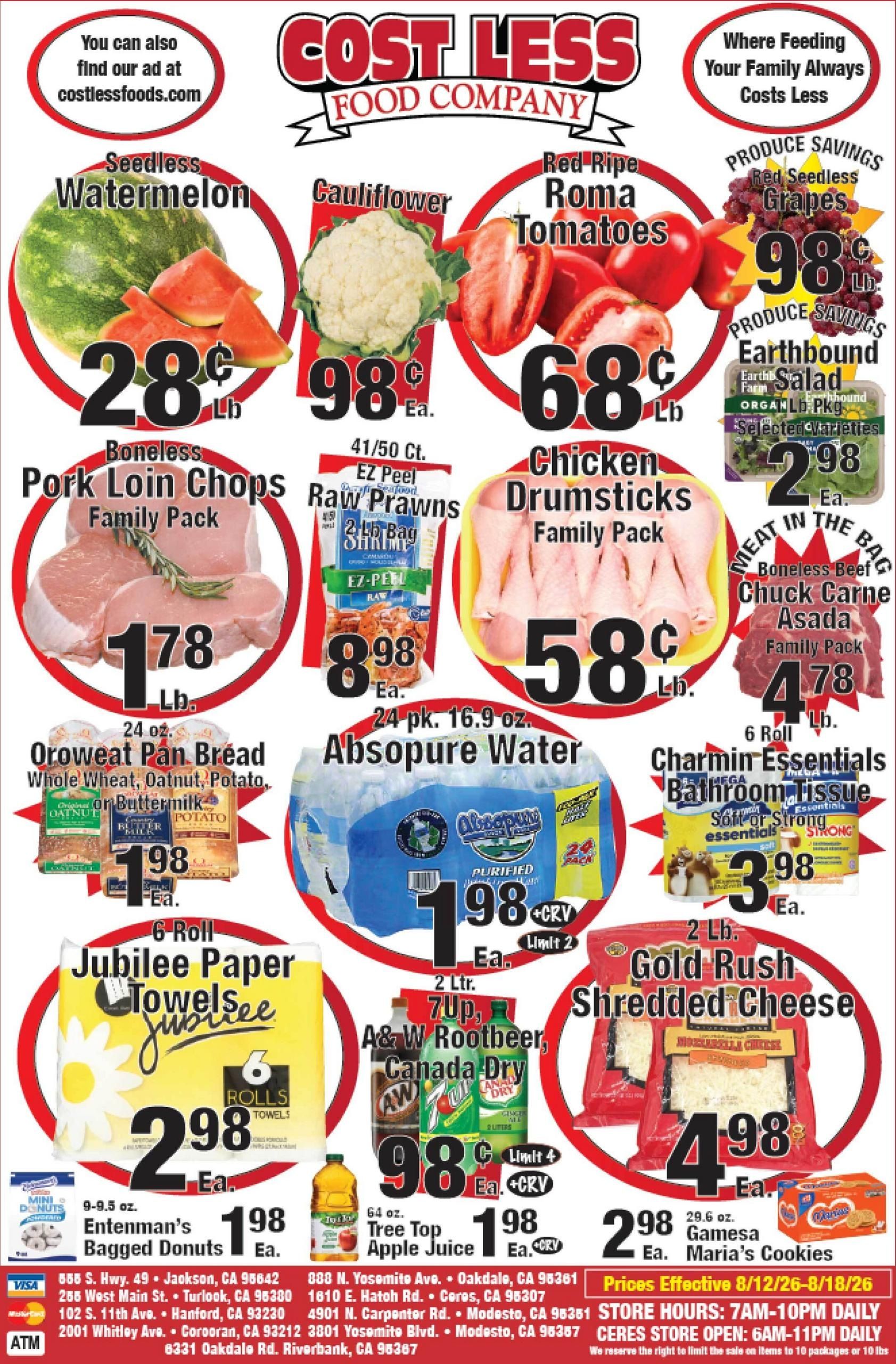 Cost Less Foods Weekly Ad August 12 - 18, 2026