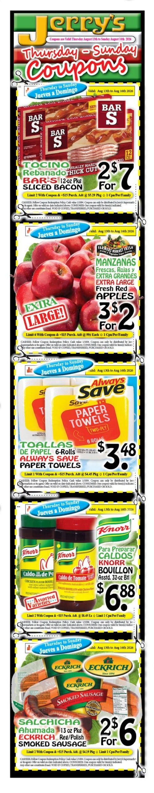 Jerry's Supermarkets Weekly Ad August 12 - 18, 2026