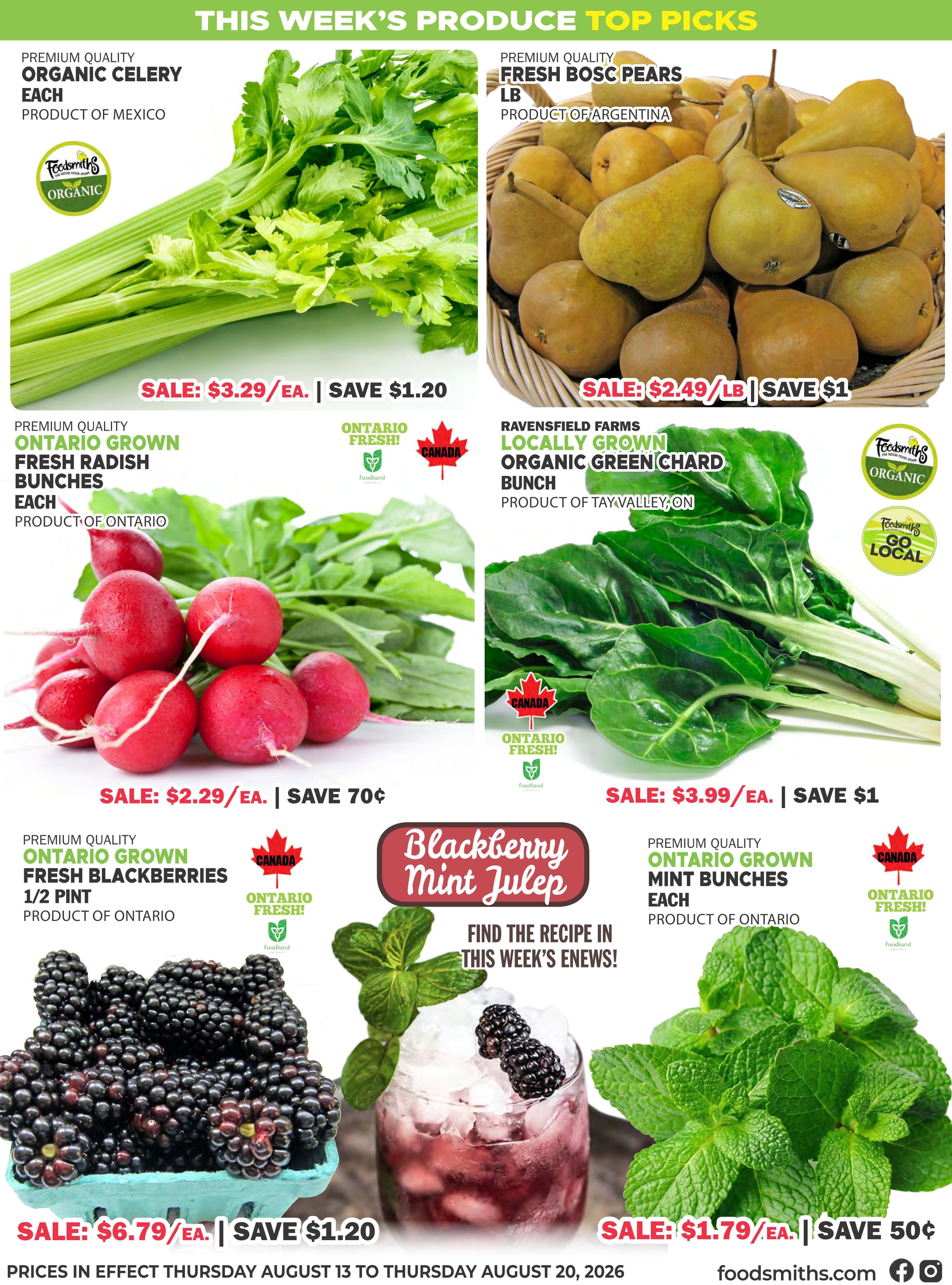 Foodsmiths Flyer August 13 to 20