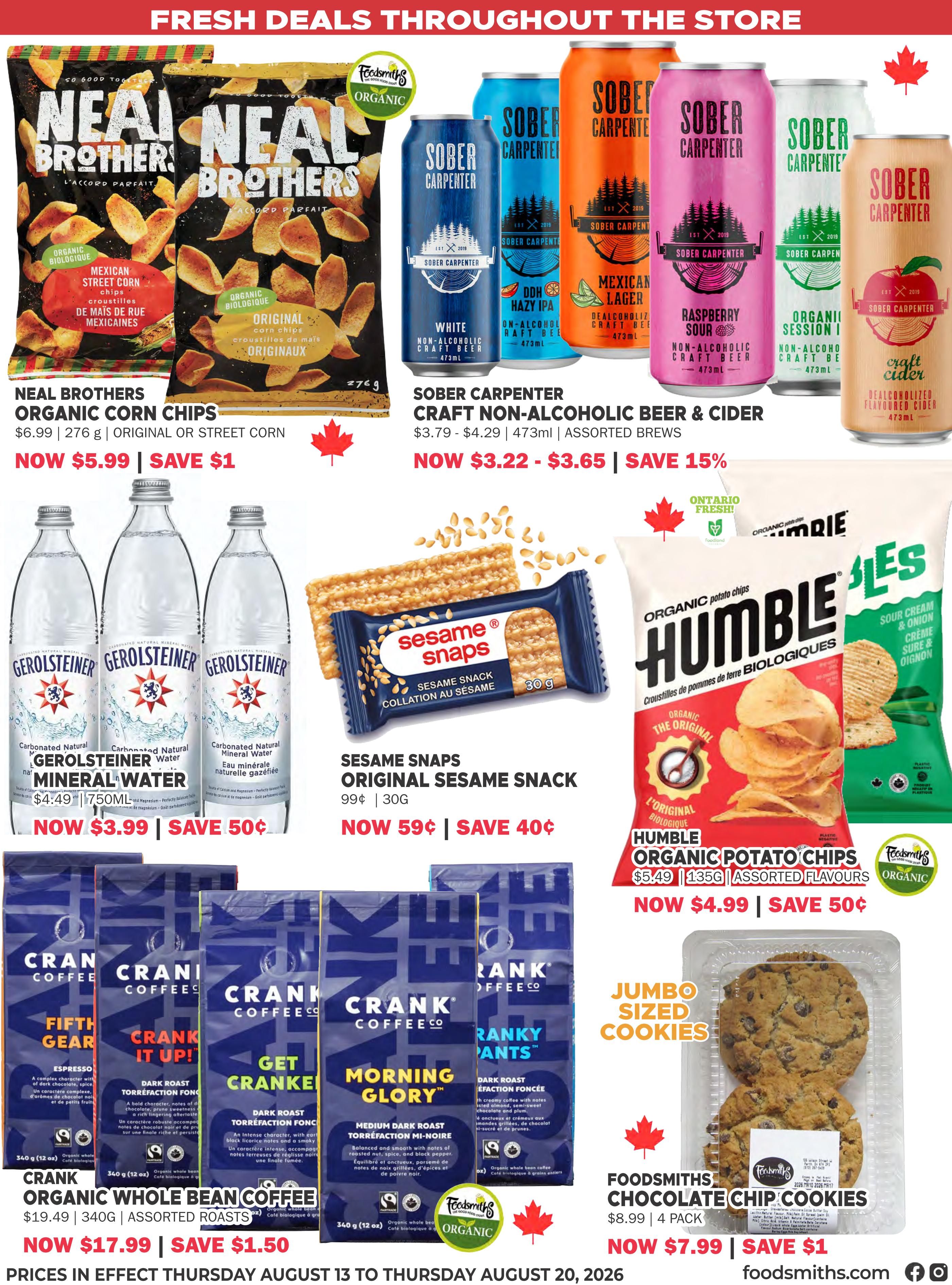 Foodsmiths Flyer August 13 to 20