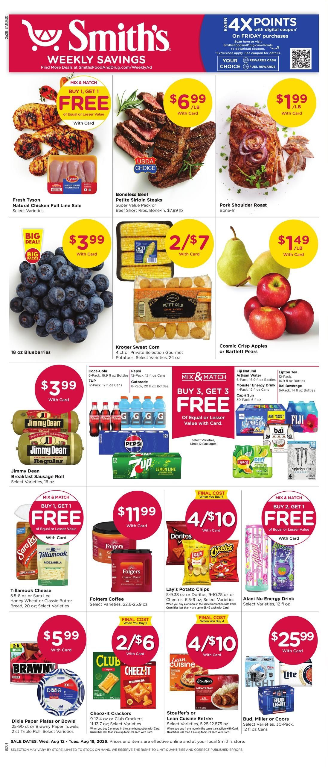 Smith's (Fort Duchesne Area, UT) Weekly Ad August 12 - 18, 2026