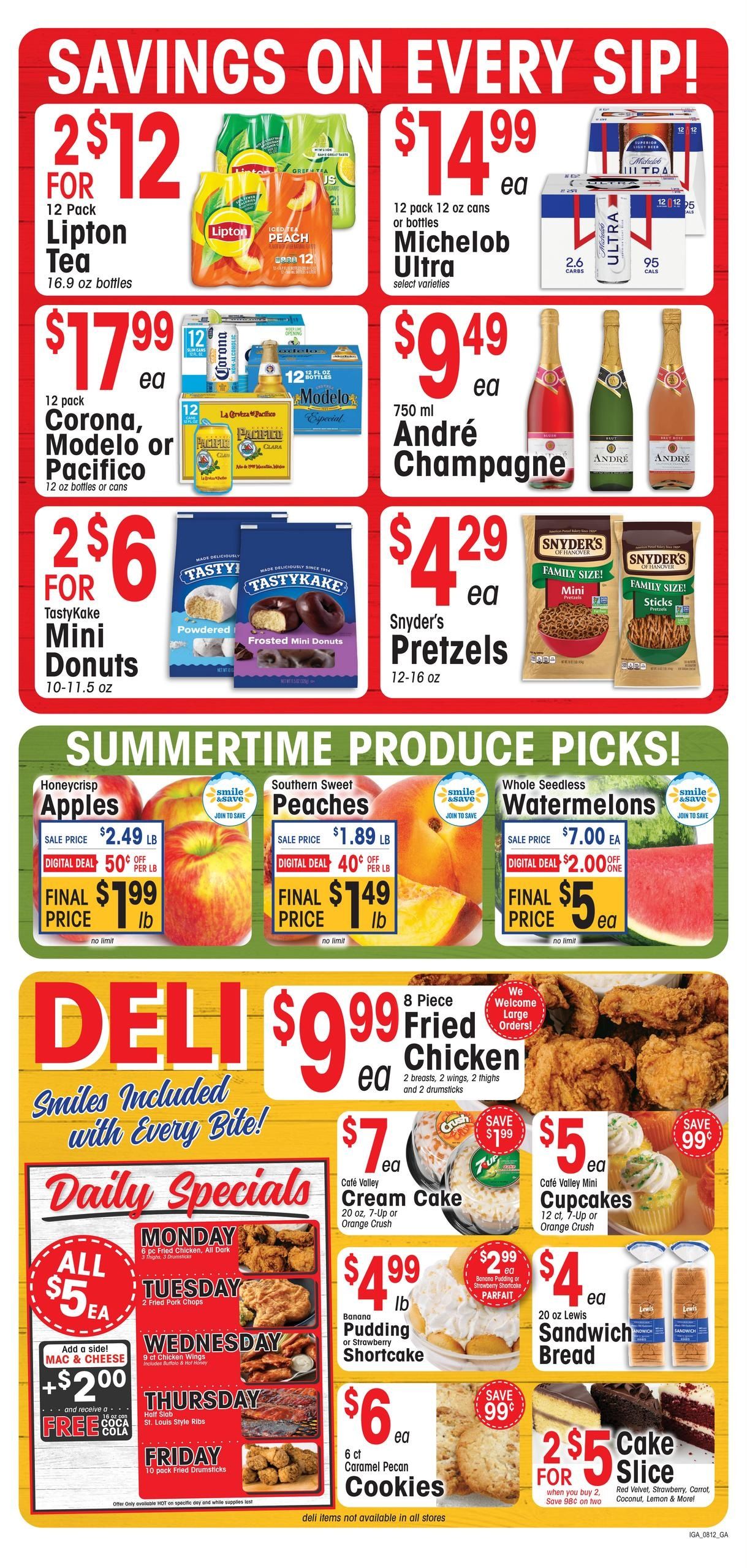 IGA Southeast (Augusta–Macon Area, GA) Weekly Ad August 12 - 18, 2026