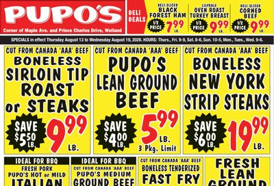 Pupo's Food Market Flyer August 13 to 19