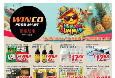 WinCo Food Mart (HWY 7) Flyer August 13 to 19