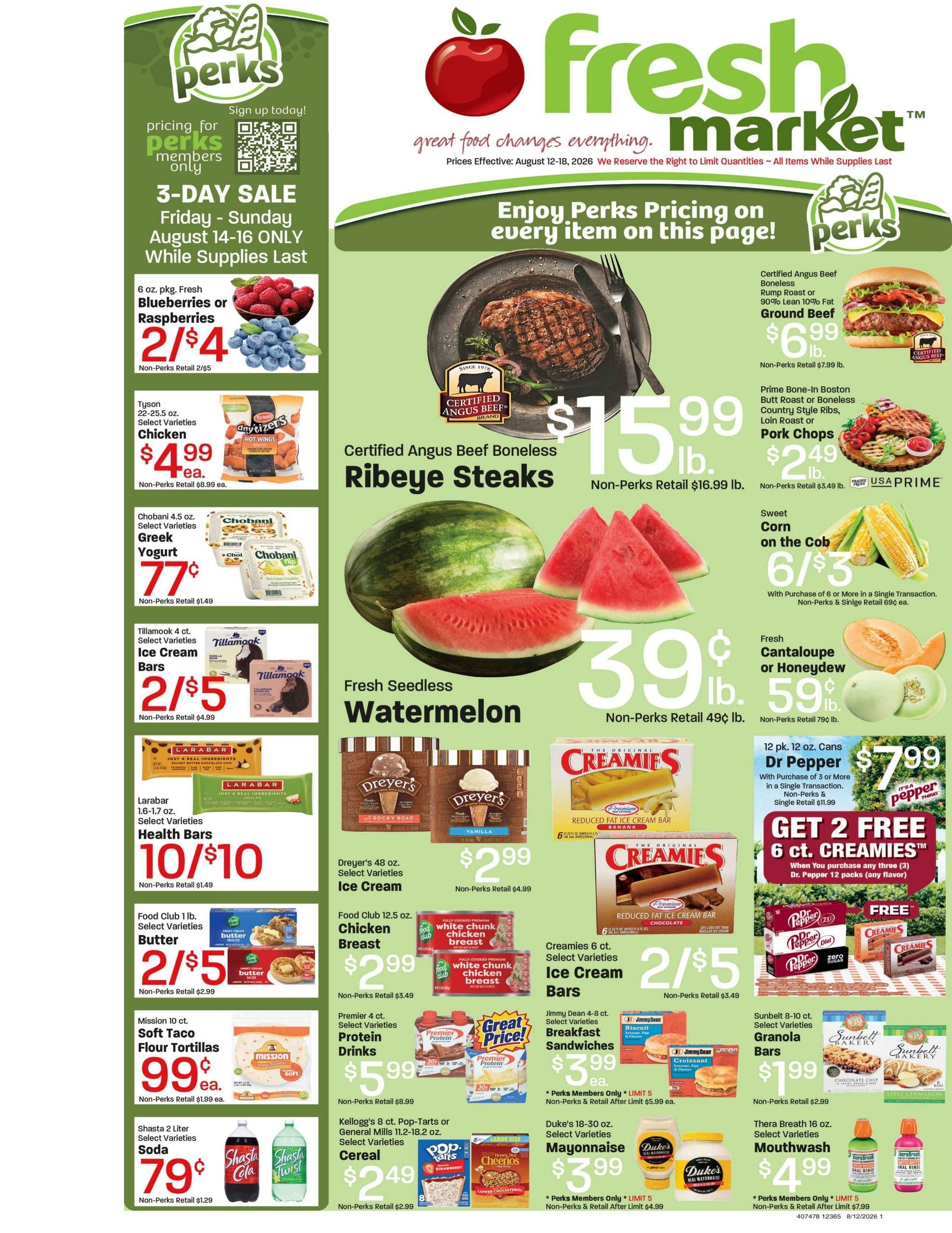 Fresh Market Weekly Ad August 12 - 18, 2026