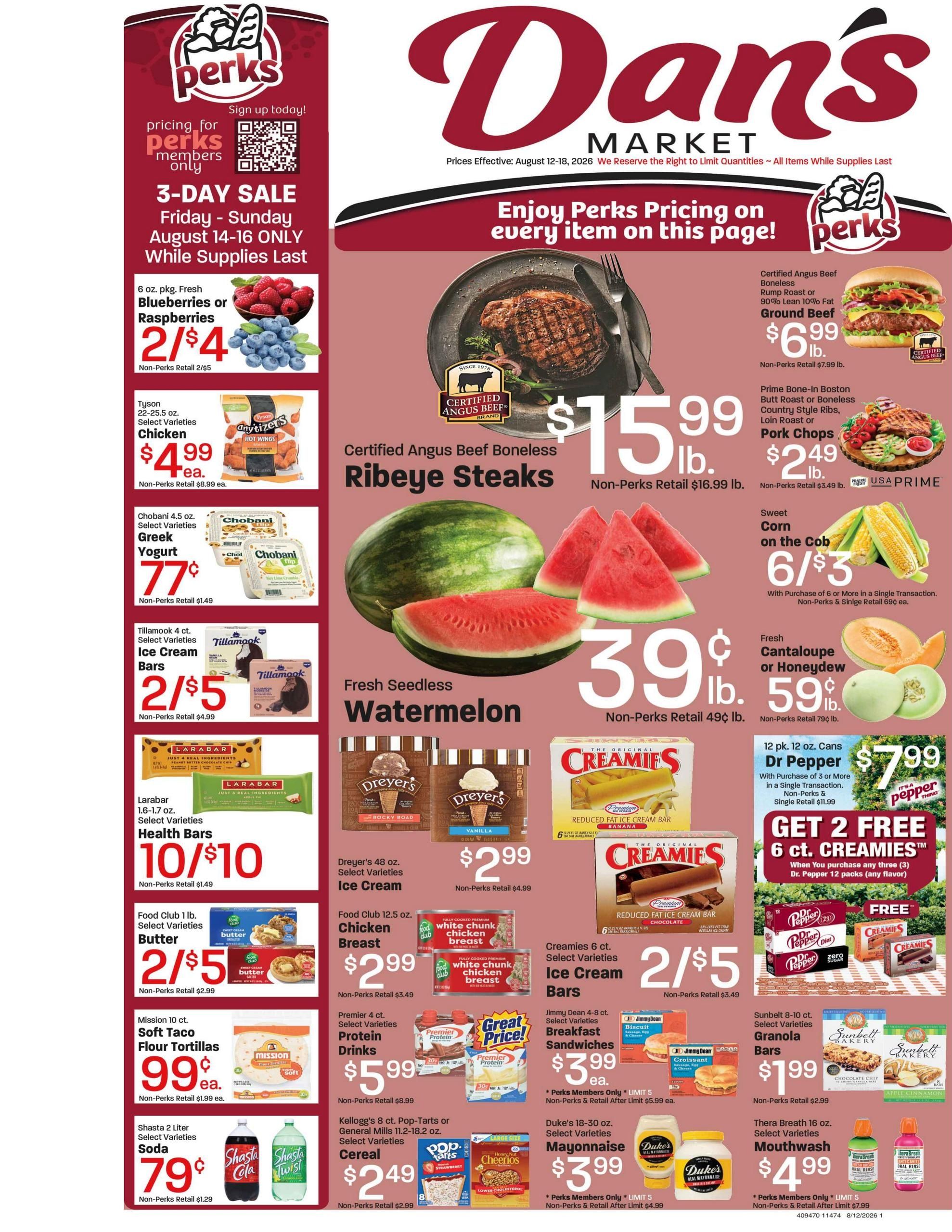 Dan's Fresh Market (Kamas–Draper Area, UT) Weekly Ad August 12 - 18, 2026