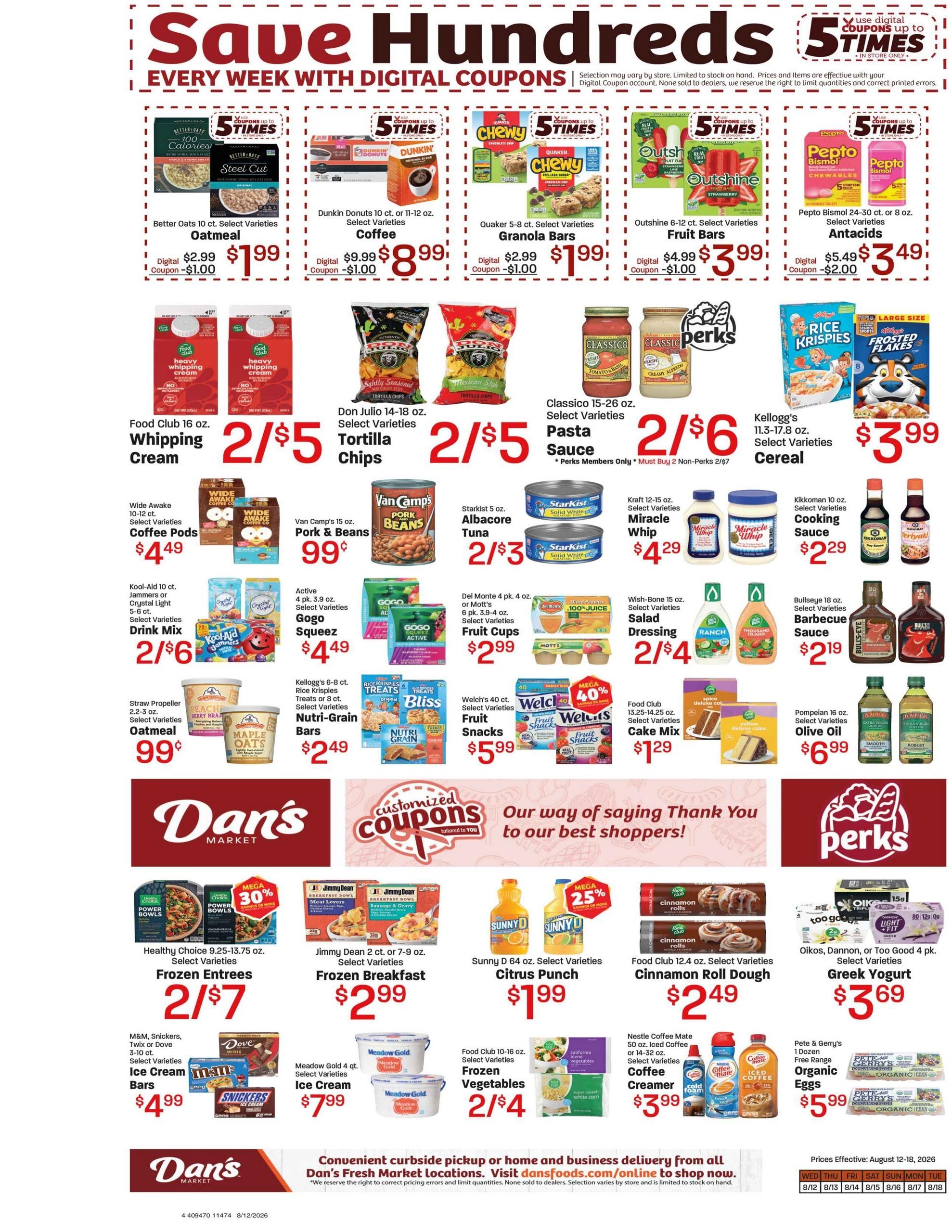 Dan's Fresh Market (Kamas–Draper Area, UT) Weekly Ad August 12 - 18, 2026