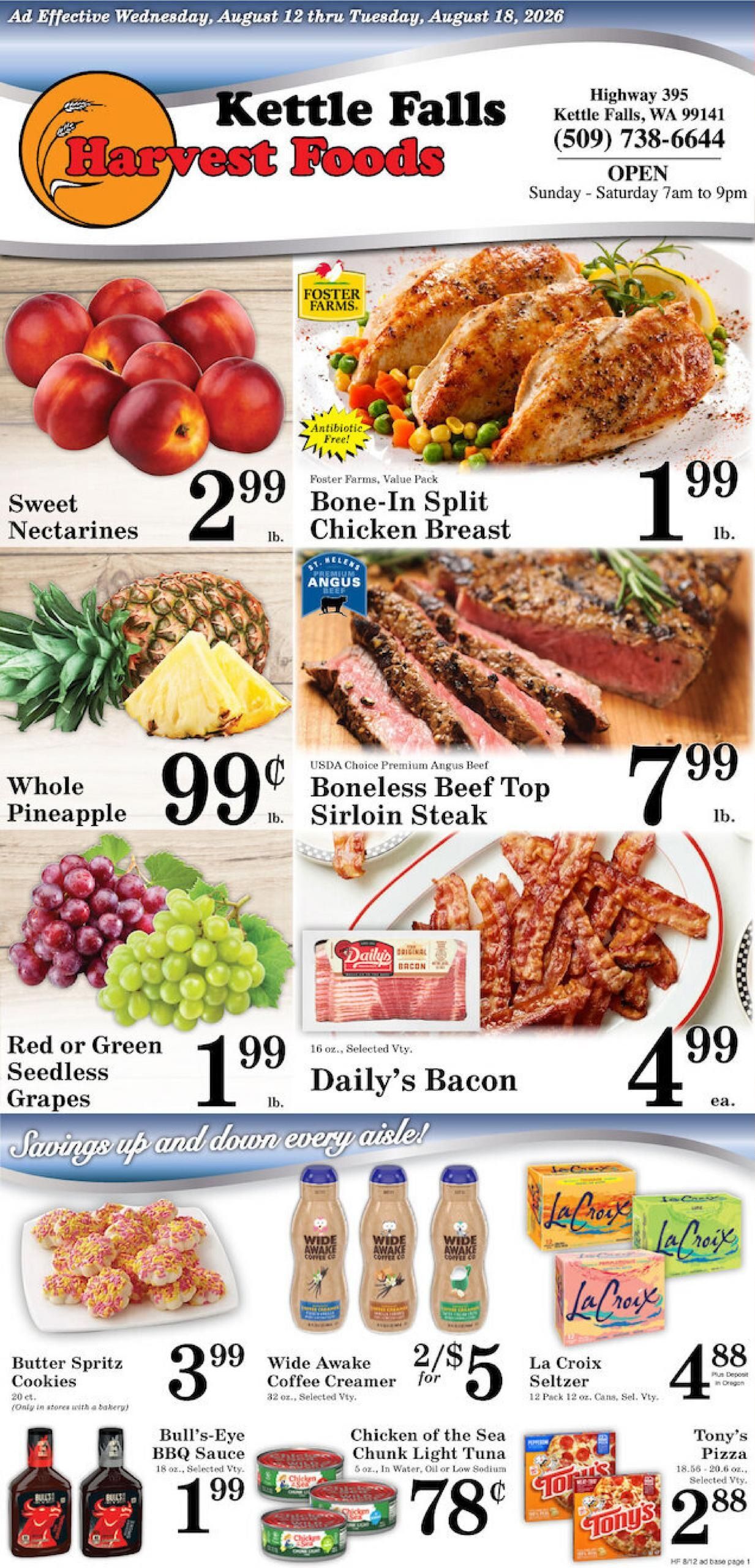 Harvest Foods (Republic Area, WA) Weekly Ad August 12 - 18, 2026