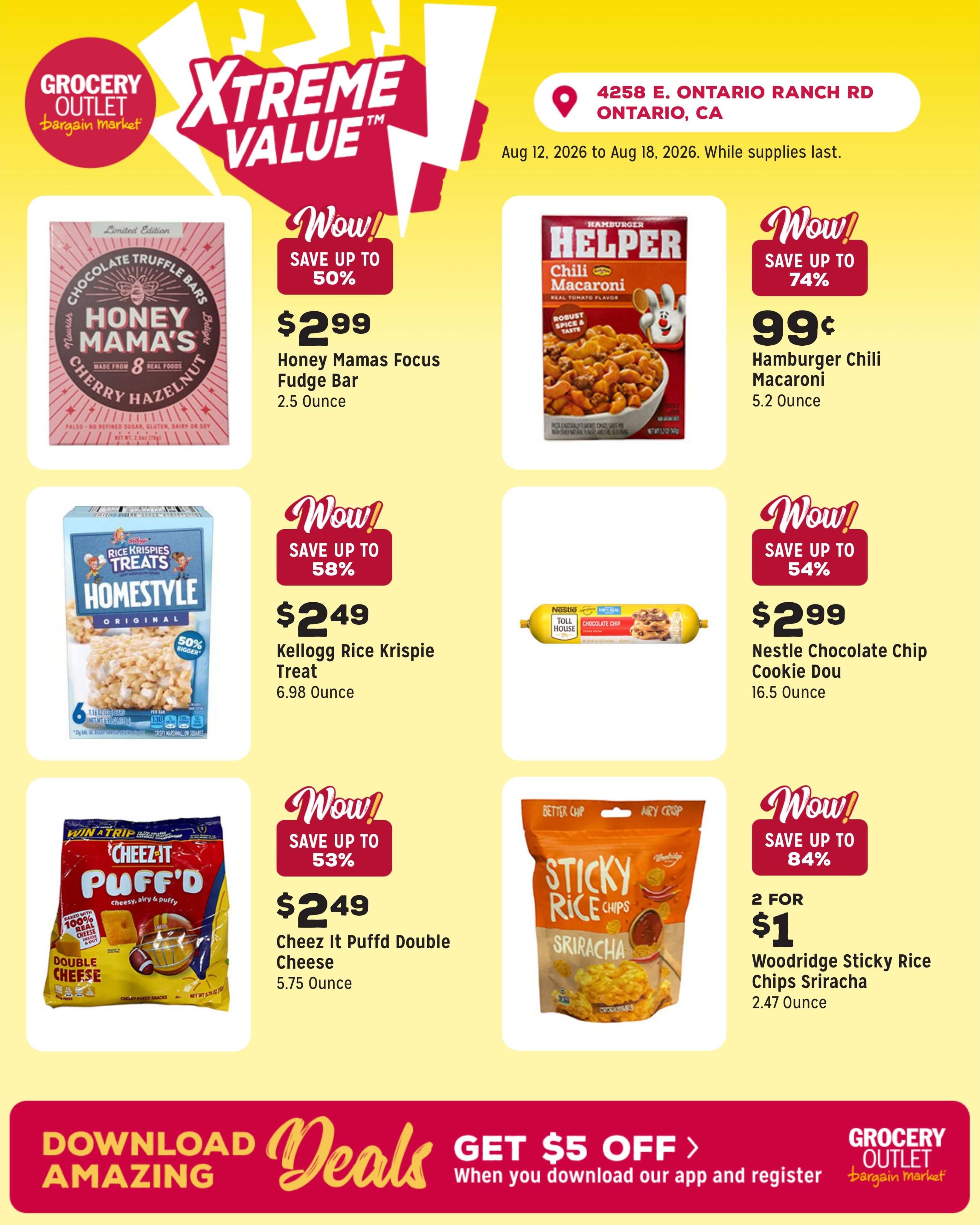 Grocery Outlet (Ontario Area, CA) Weekly Ad August 12 - 18, 2026