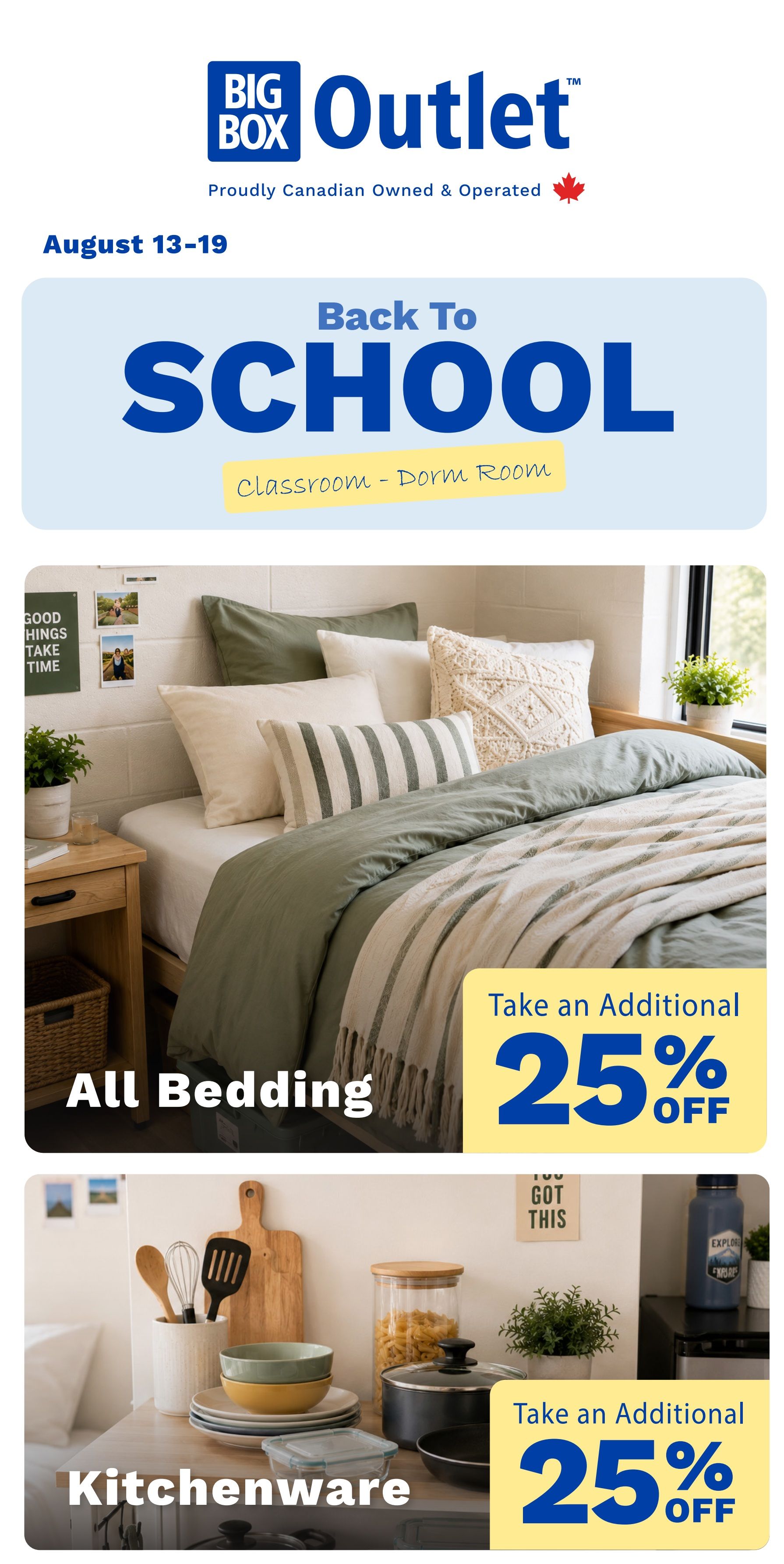 Big Box Outlet Store Flyer August 13 to 19