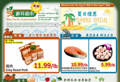 New Pacific Supermarket Flyer August 13 to 17