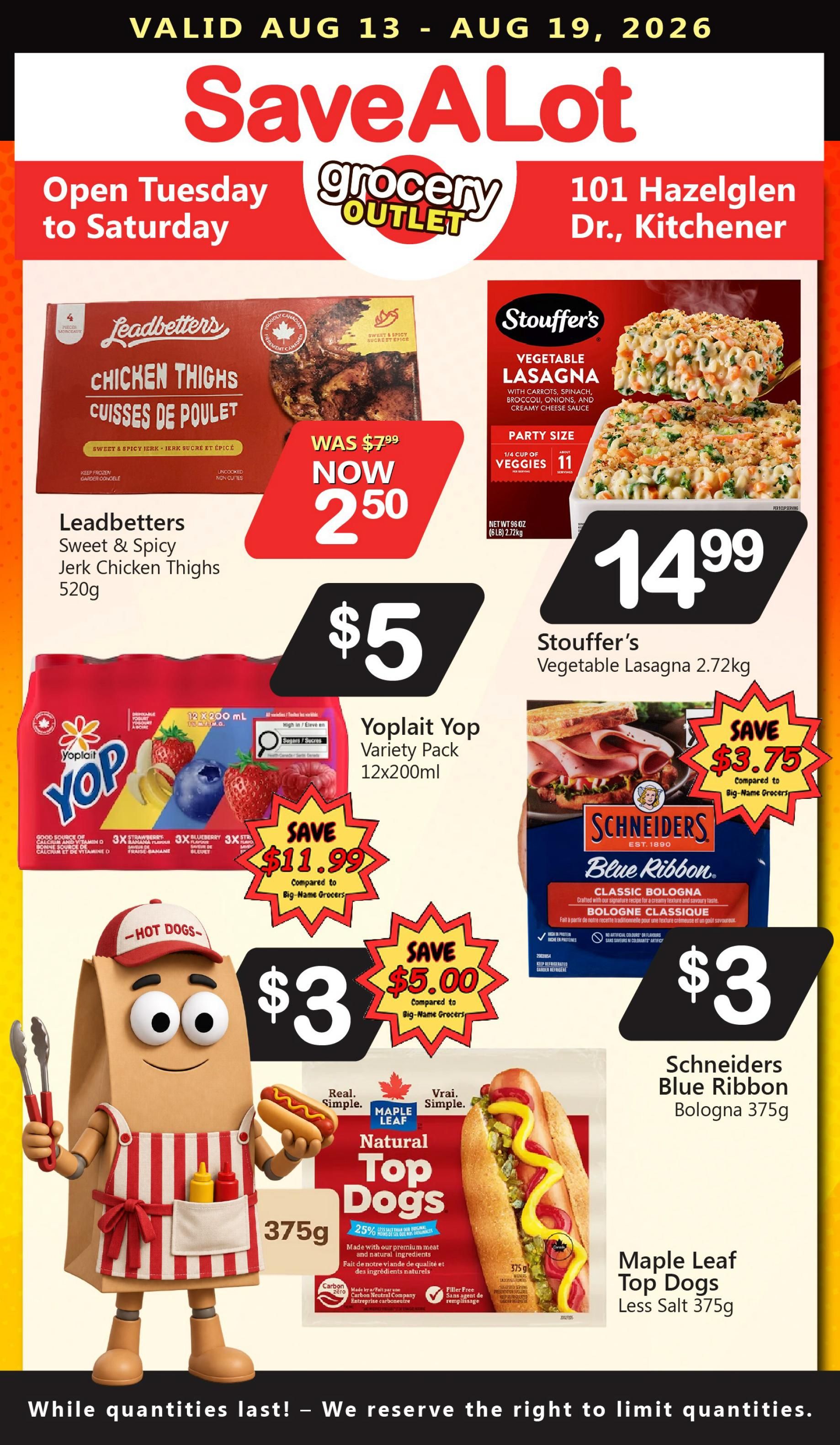 SaveALot Grocery Outlet Flyer August 13 to 19
