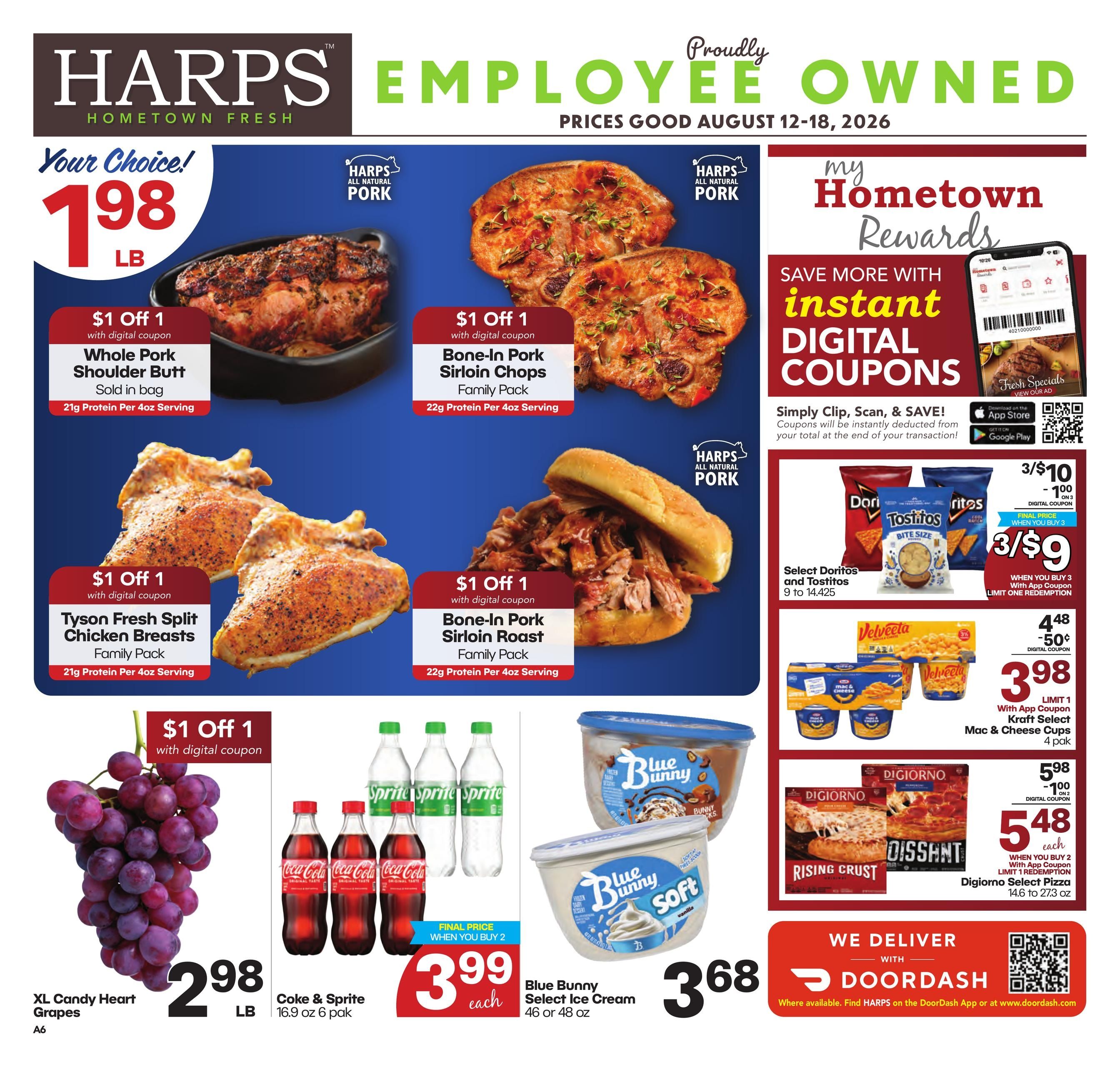 Harps Foods (Poplar Bluff Area, MO) Weekly Ad August 12 - 18, 2026