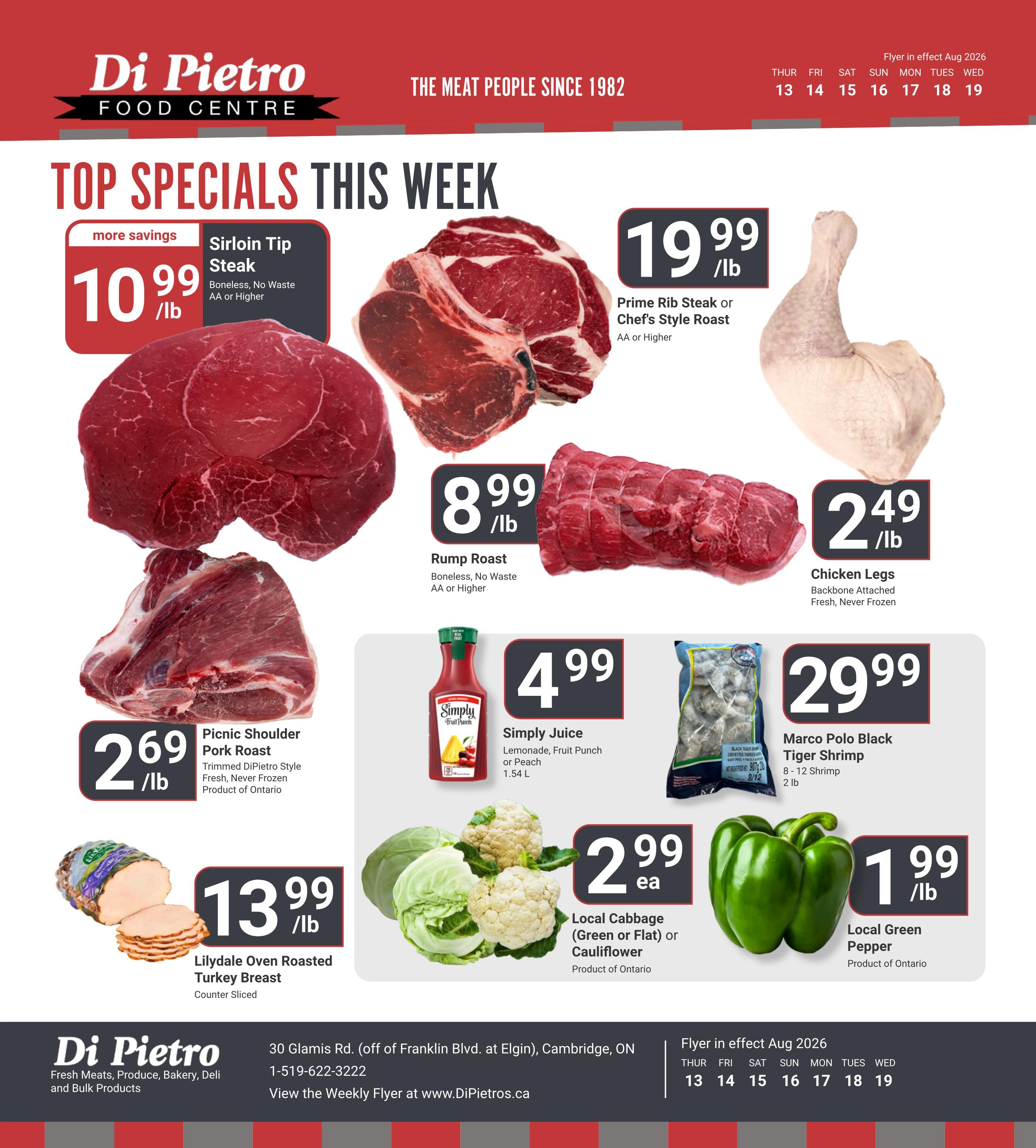 Di Pietro Food Centre Flyer August 13 to 19