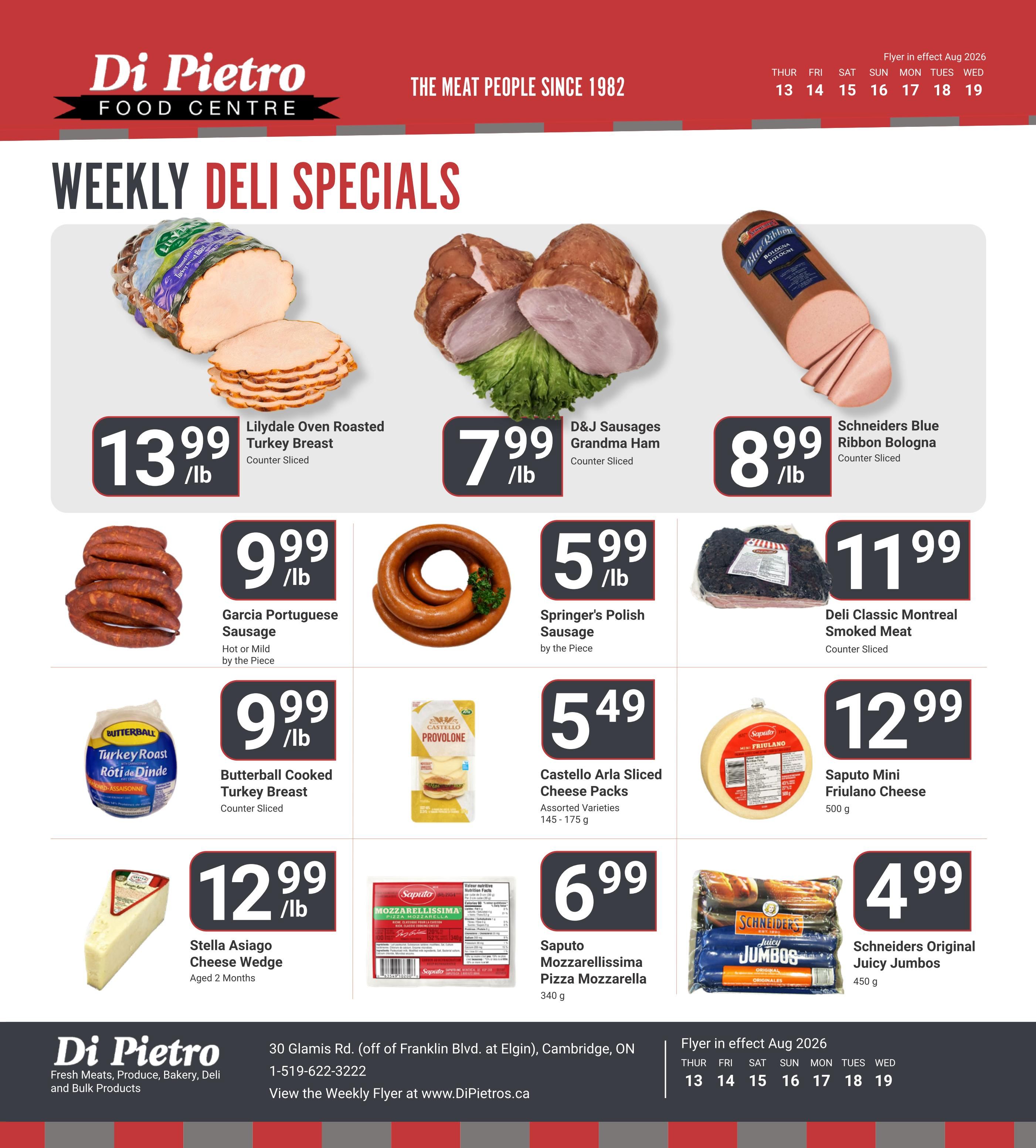 Di Pietro Food Centre Flyer August 13 to 19