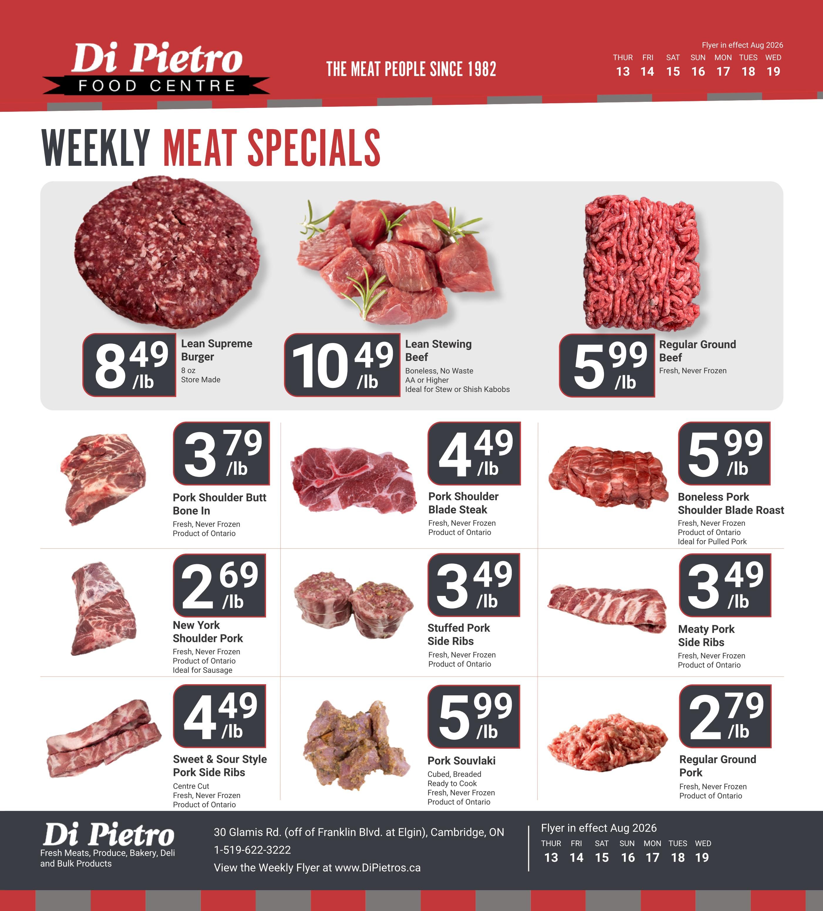 Di Pietro Food Centre Flyer August 13 to 19