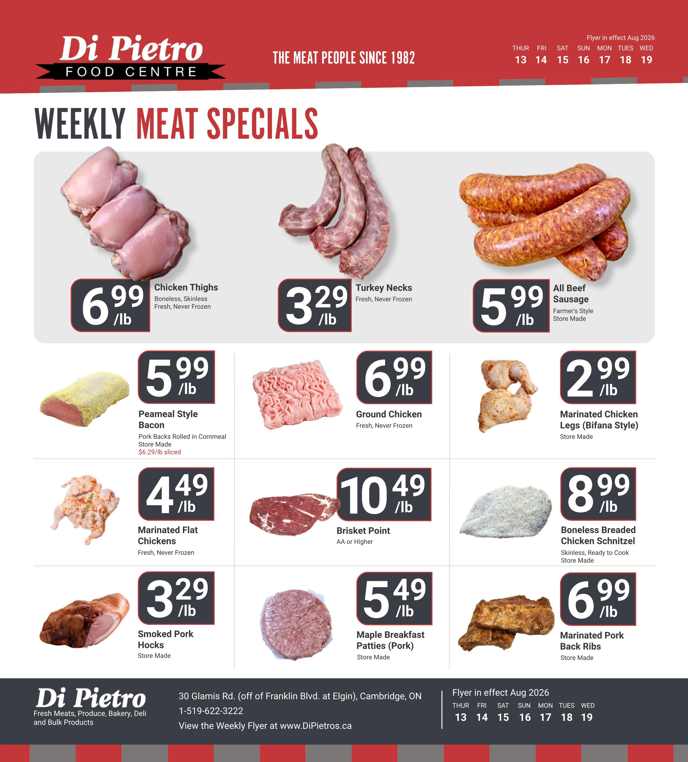 Di Pietro Food Centre Flyer August 13 to 19
