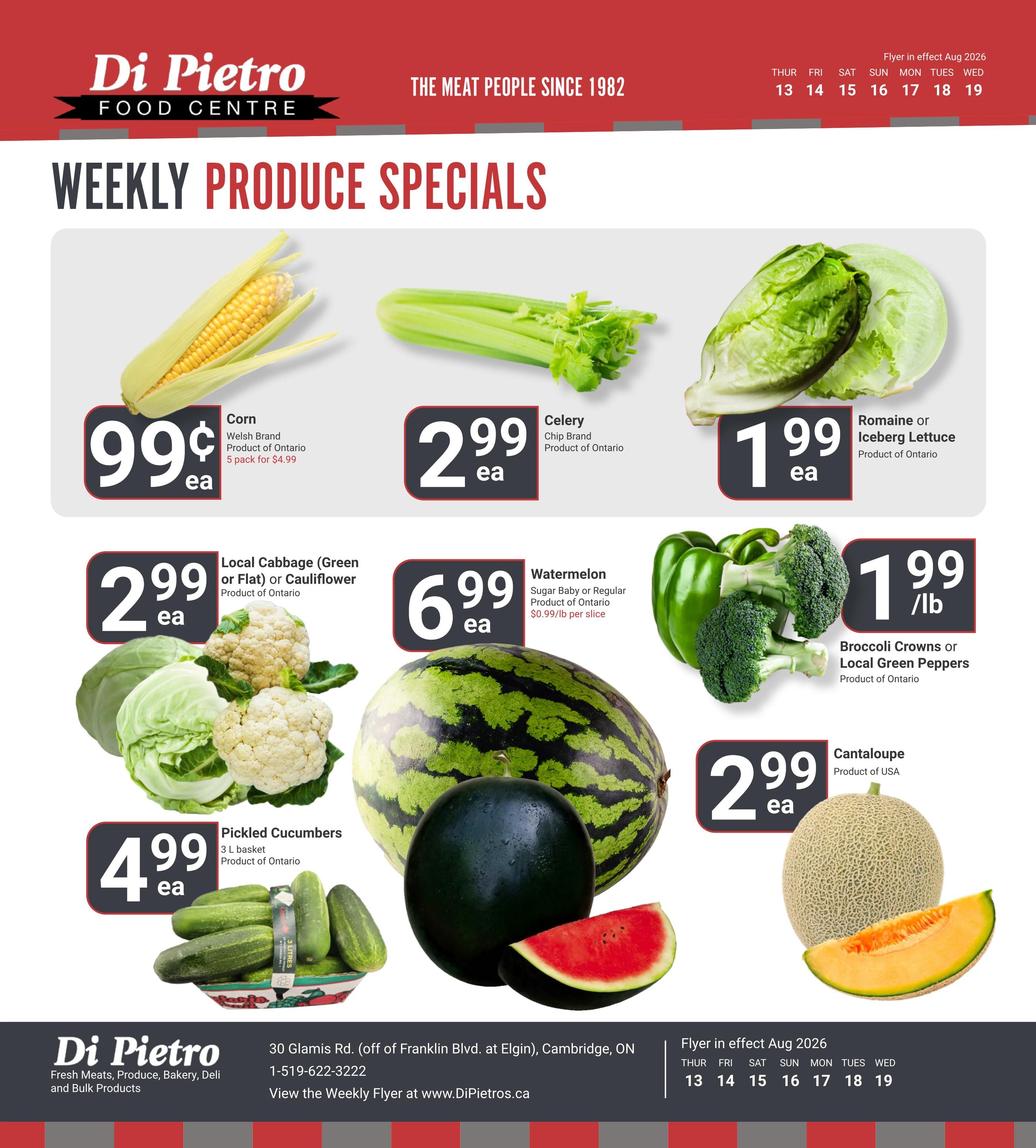 Di Pietro Food Centre Flyer August 13 to 19