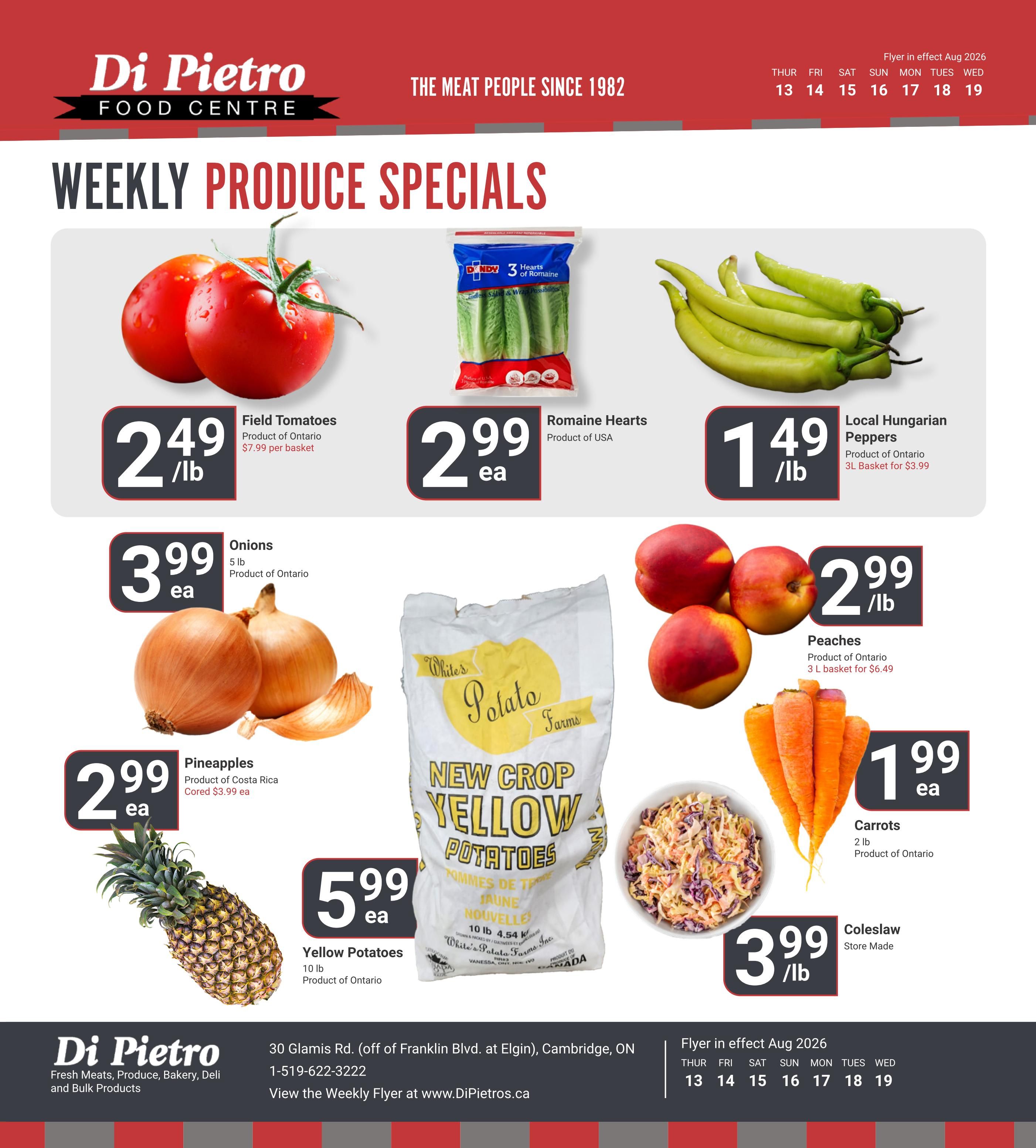 Di Pietro Food Centre Flyer August 13 to 19