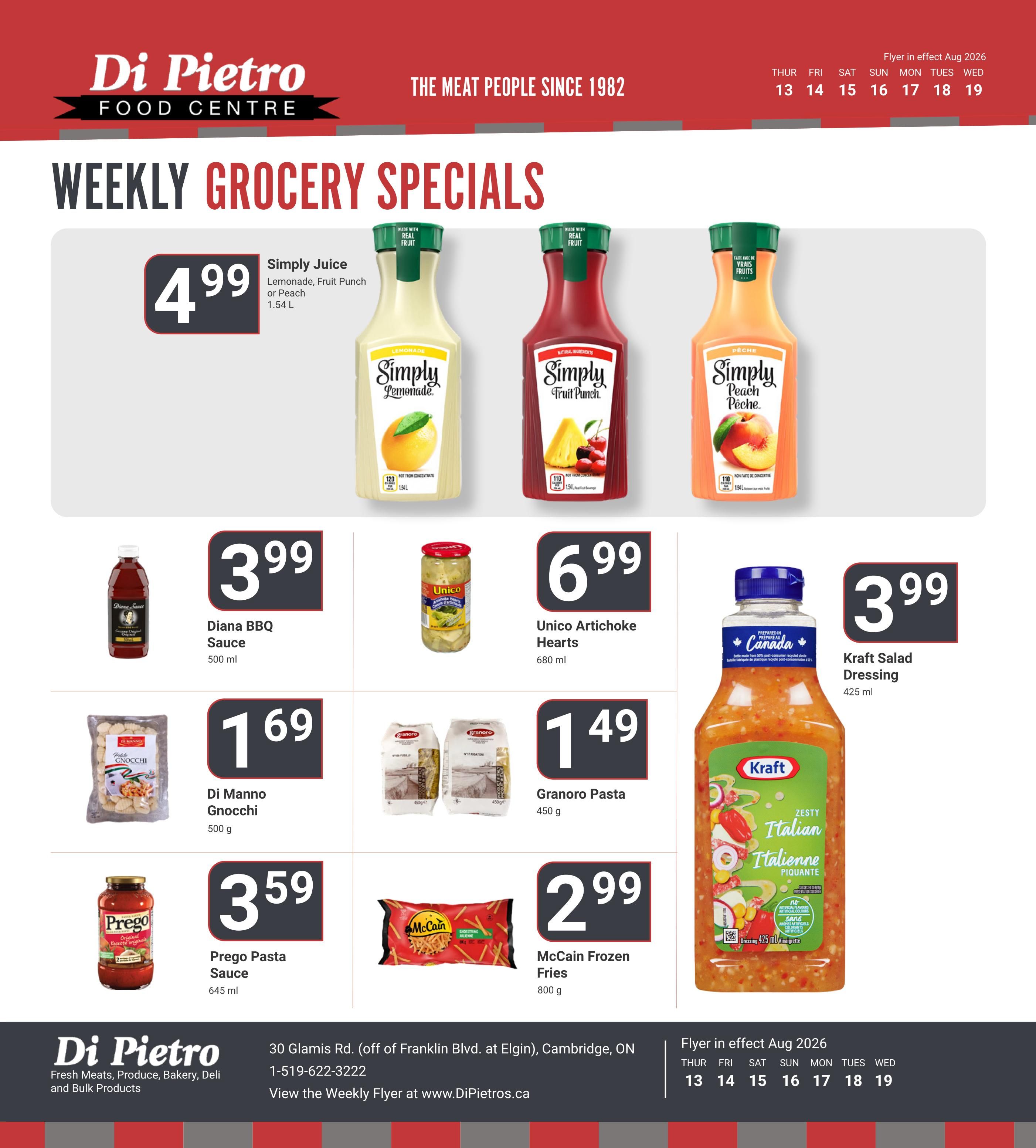 Di Pietro Food Centre Flyer August 13 to 19
