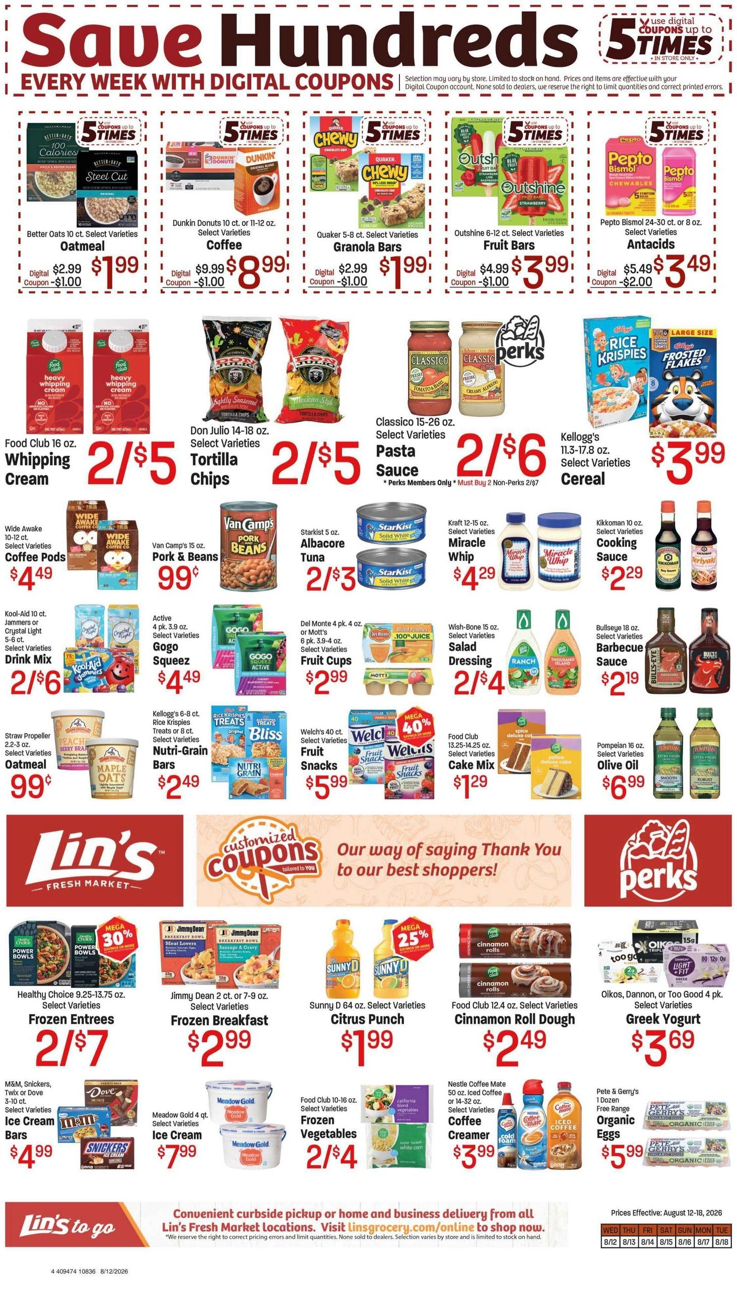 Lin's Fresh Market (St. George Area, UT) Weekly Ad August 12 - 18, 2026