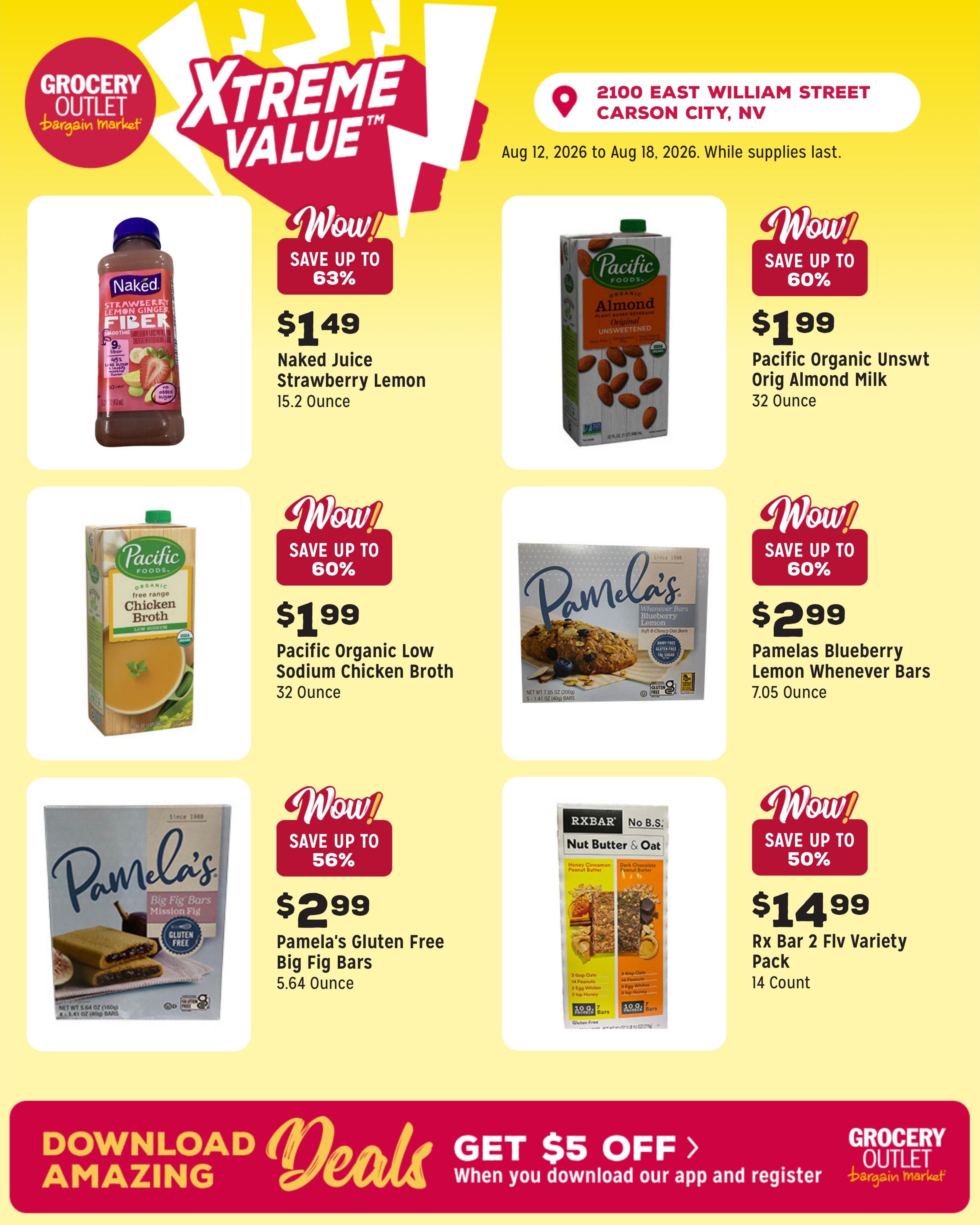 Grocery Outlet (Carson City Area, NV) Weekly Ad August 12 - 18, 2026