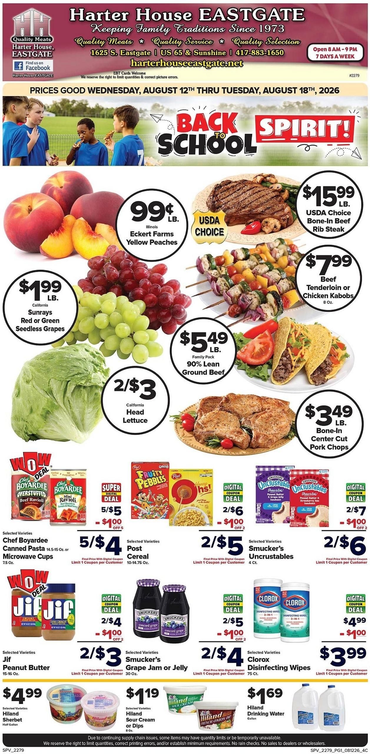 Harter House Eastgate (Springfield–Brookline Area, MO) Weekly Ad August 12 - 18, 2026