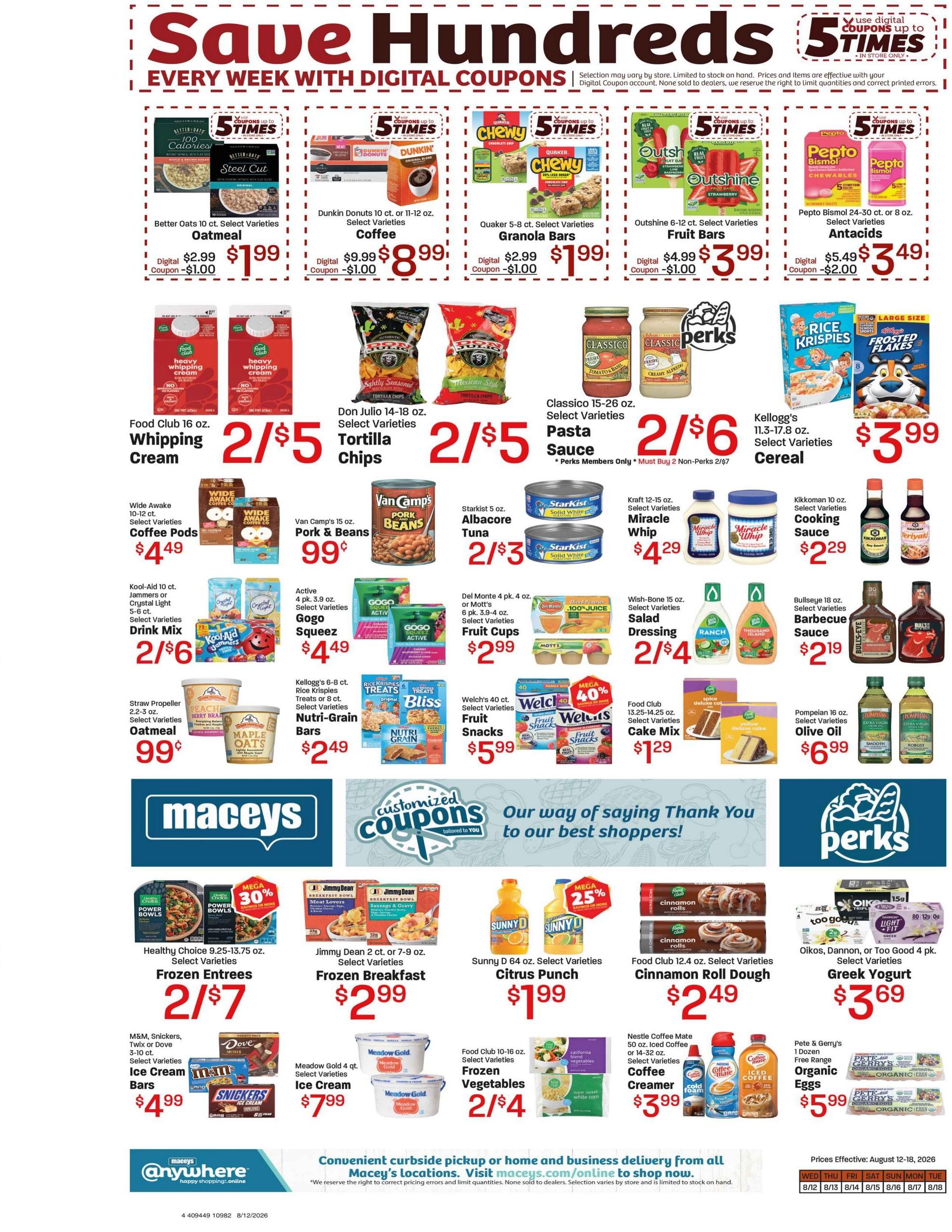 Maceys (Provo Area, UT) Weekly Ad August 12 - 18, 2026