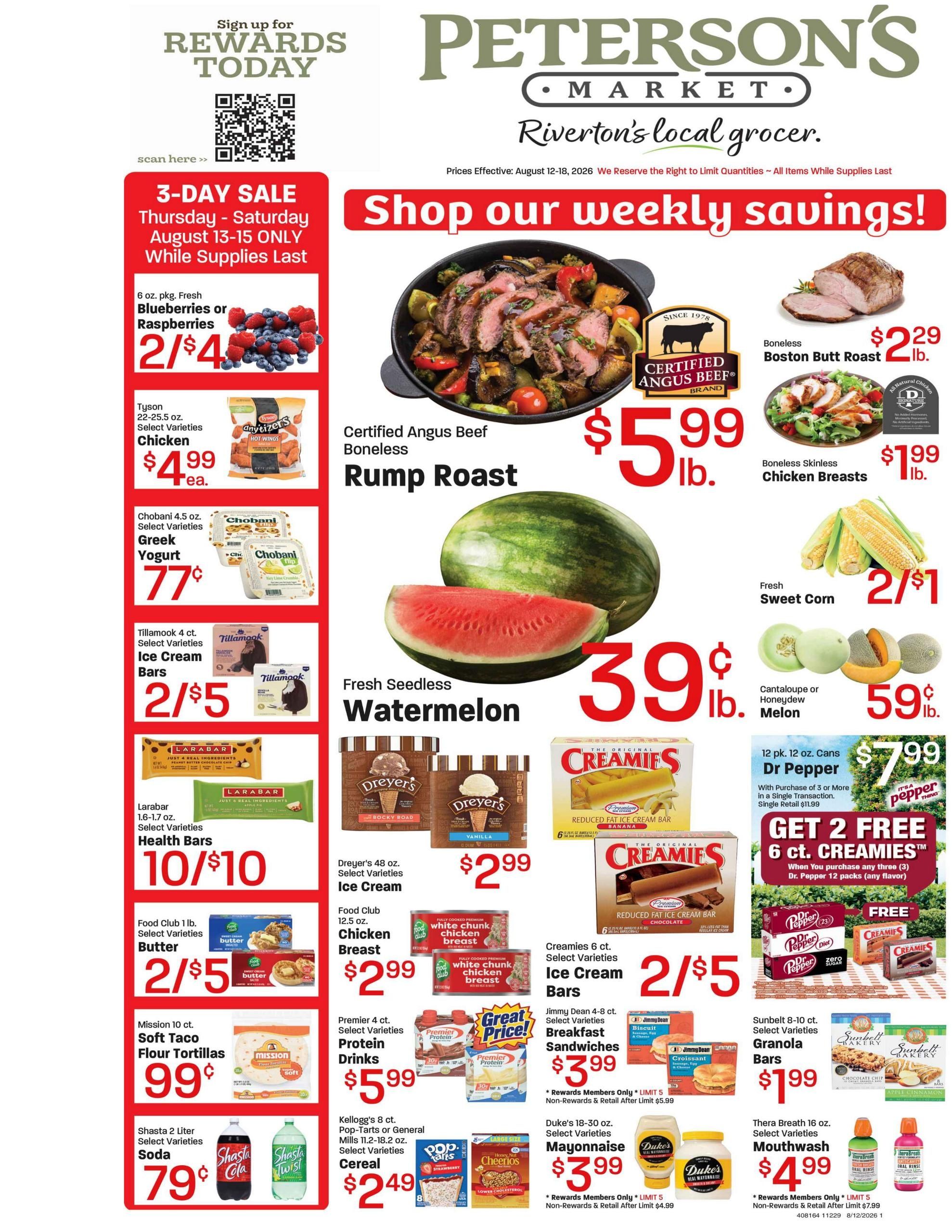 Peterson's Fresh Market Weekly Ad August 12 - 18, 2026