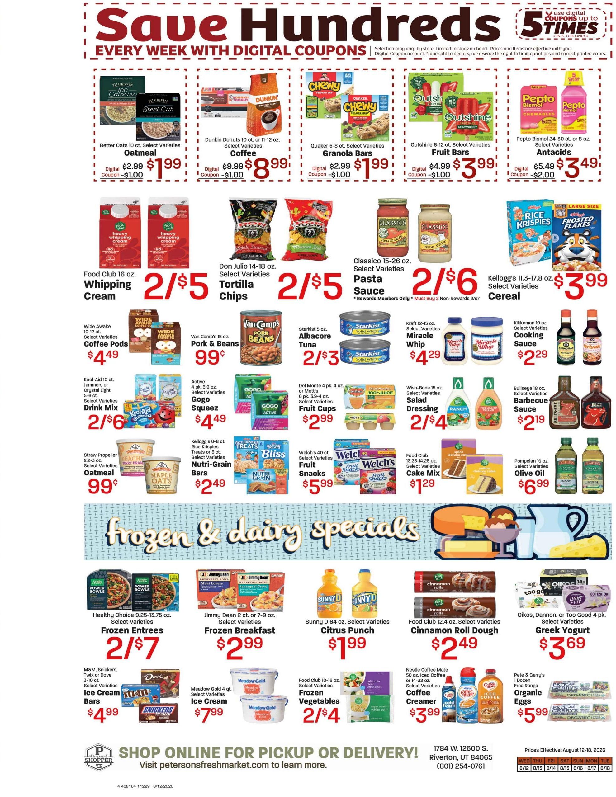 Peterson's Fresh Market Weekly Ad August 12 - 18, 2026
