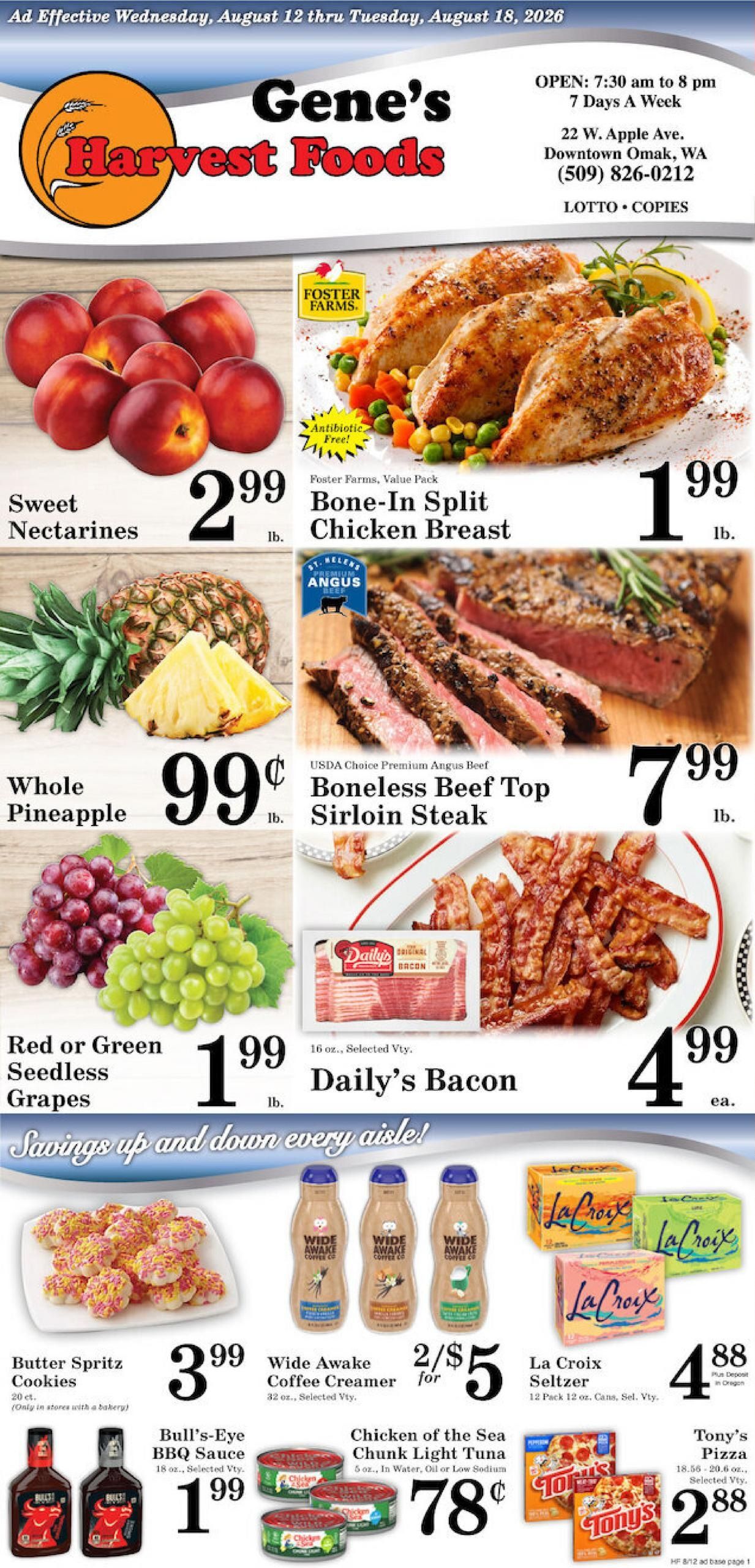 Harvest Foods (Okanogan Area, WA) Weekly Ad August 12 - 18, 2026