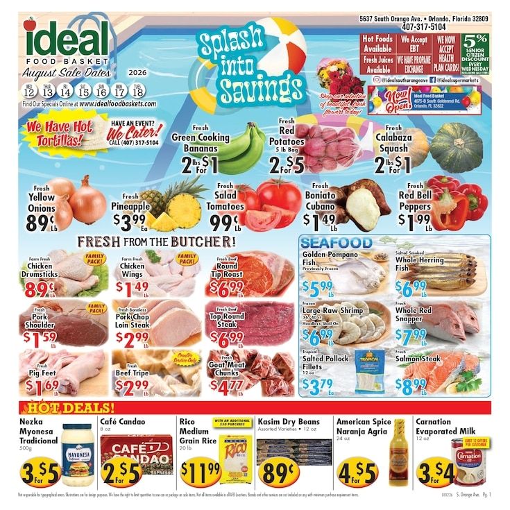 Ideal Food Basket (5637 South Orange Ave, Orlando, FL) Weekly Ad August 12 - 18, 2026