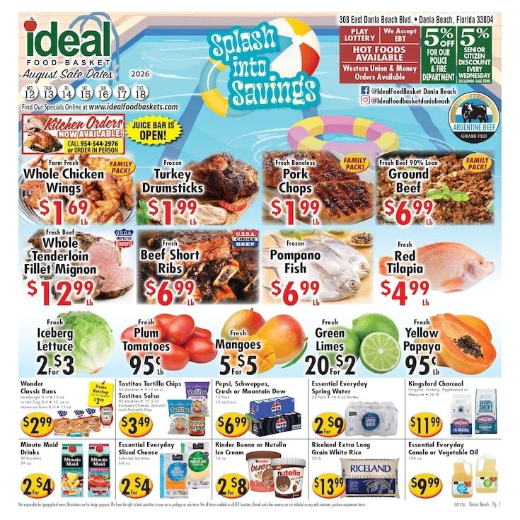 Ideal Food Basket (Dania Beach, FL) Weekly Ad August 12 - 18, 2026