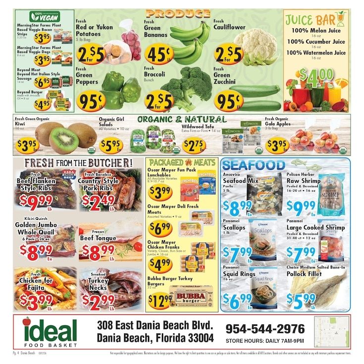 Ideal Food Basket (Dania Beach, FL) Weekly Ad August 12 - 18, 2026