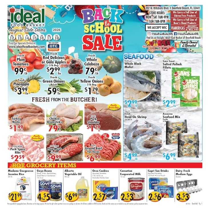 Ideal Food Basket (Deerfield Beach, FL) Weekly Ad August 12 - 18, 2026