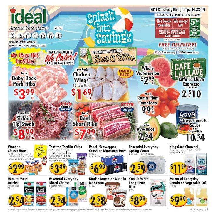 Ideal Food Basket (Tampa, FL) Weekly Ad August 12 - 18, 2026