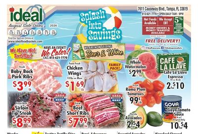 Ideal Food Basket (Tampa, FL) Weekly Ad August 12 - 18, 2026