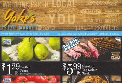 Yoke's Fresh Market (Kellogg–Post Falls Area, ID) Weekly Ad August 12 - 18, 2026