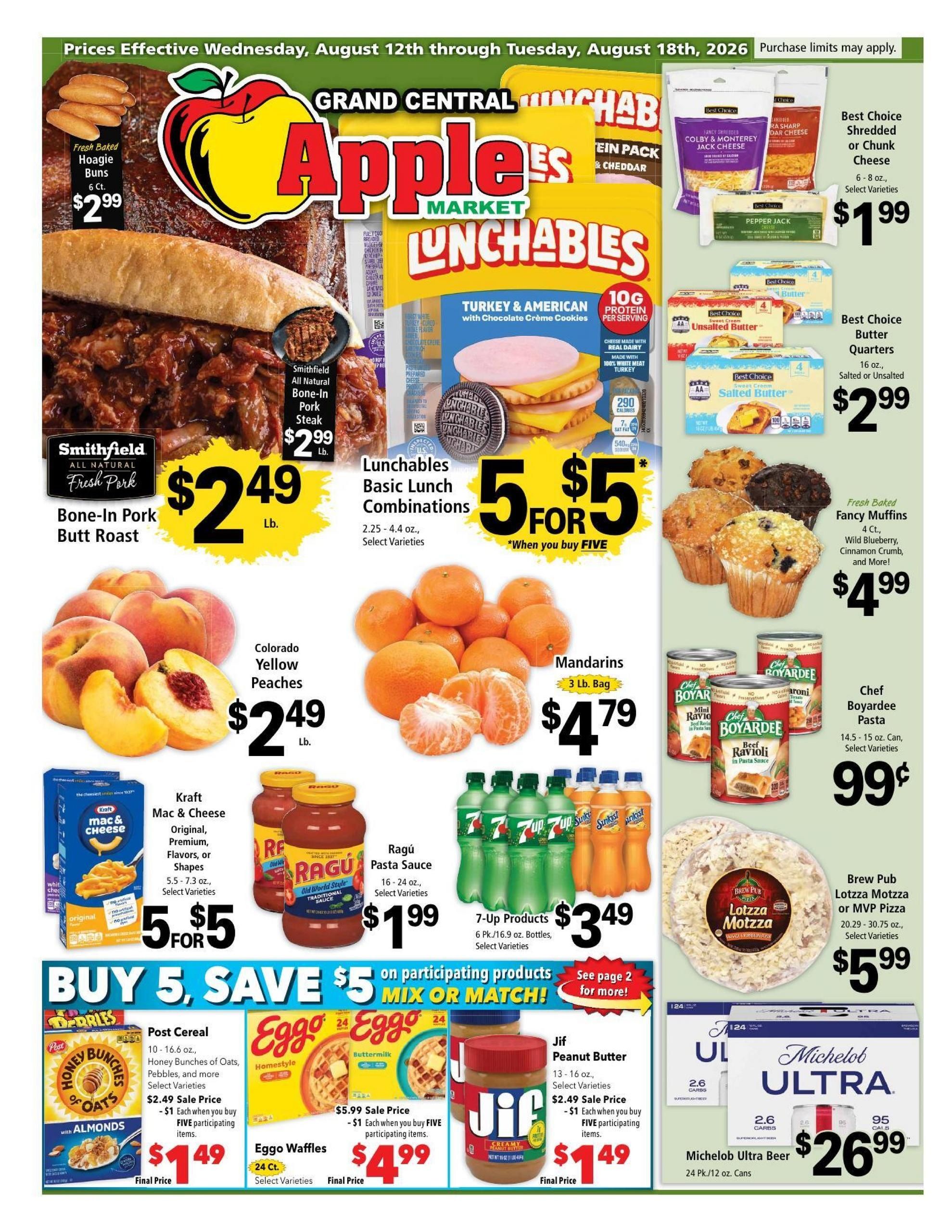 Grand Central Apple Market (Kearney Area, NE) Weekly Ad August 12 - 18, 2026