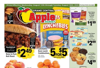 Grand Central Apple Market (Kearney Area, NE) Weekly Ad August 12 - 18, 2026