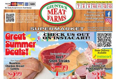 Giunta's Meat Farms Weekly Ad August 7 - 13, 2026