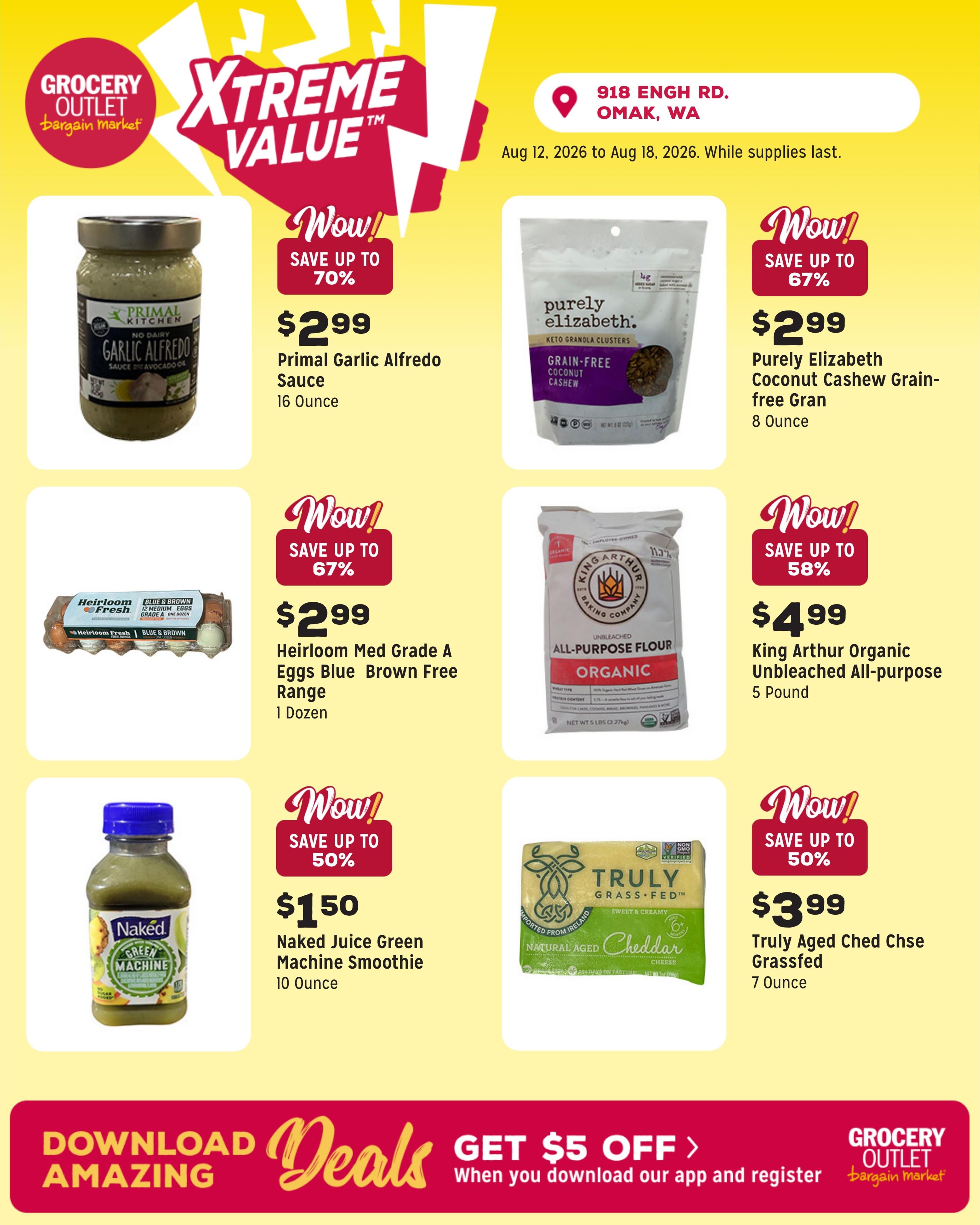 Grocery Outlet (Okanogan Area, WA) Weekly Ad August 12 - 18, 2026