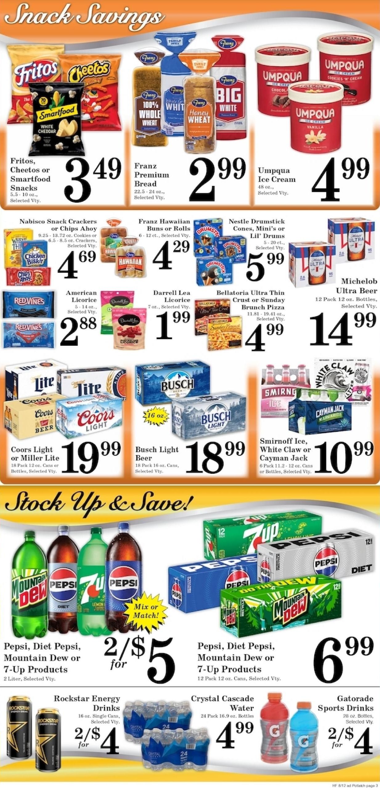 Harvest Foods (Moscow Area, ID) Weekly Ad August 12 - 18, 2026