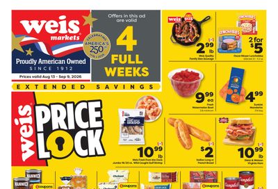 Weis Markets Ad Specials Weekly Ad August 13 - September 9, 2026