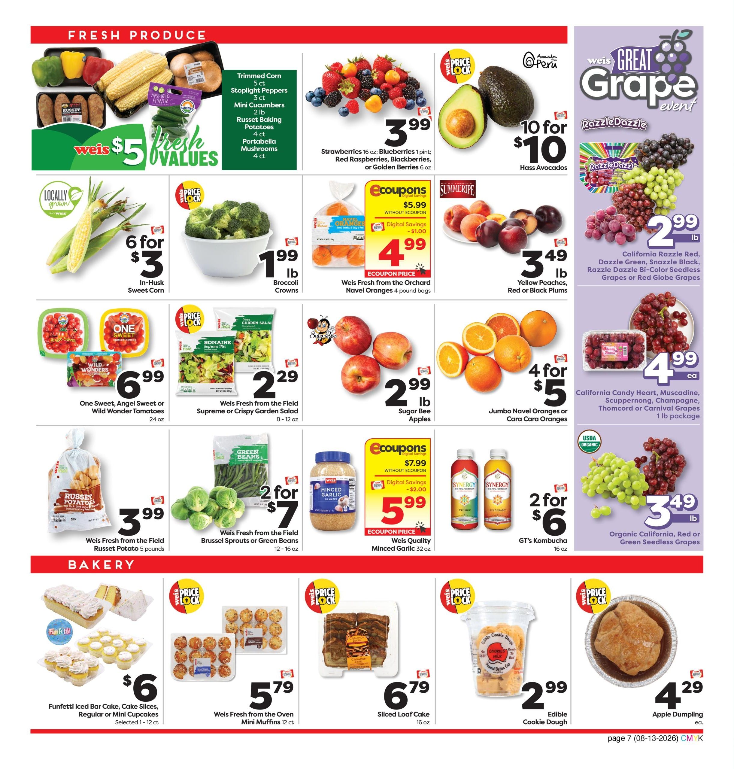 Weis Markets Ad Specials Weekly Ad August 13 - September 9, 2026
